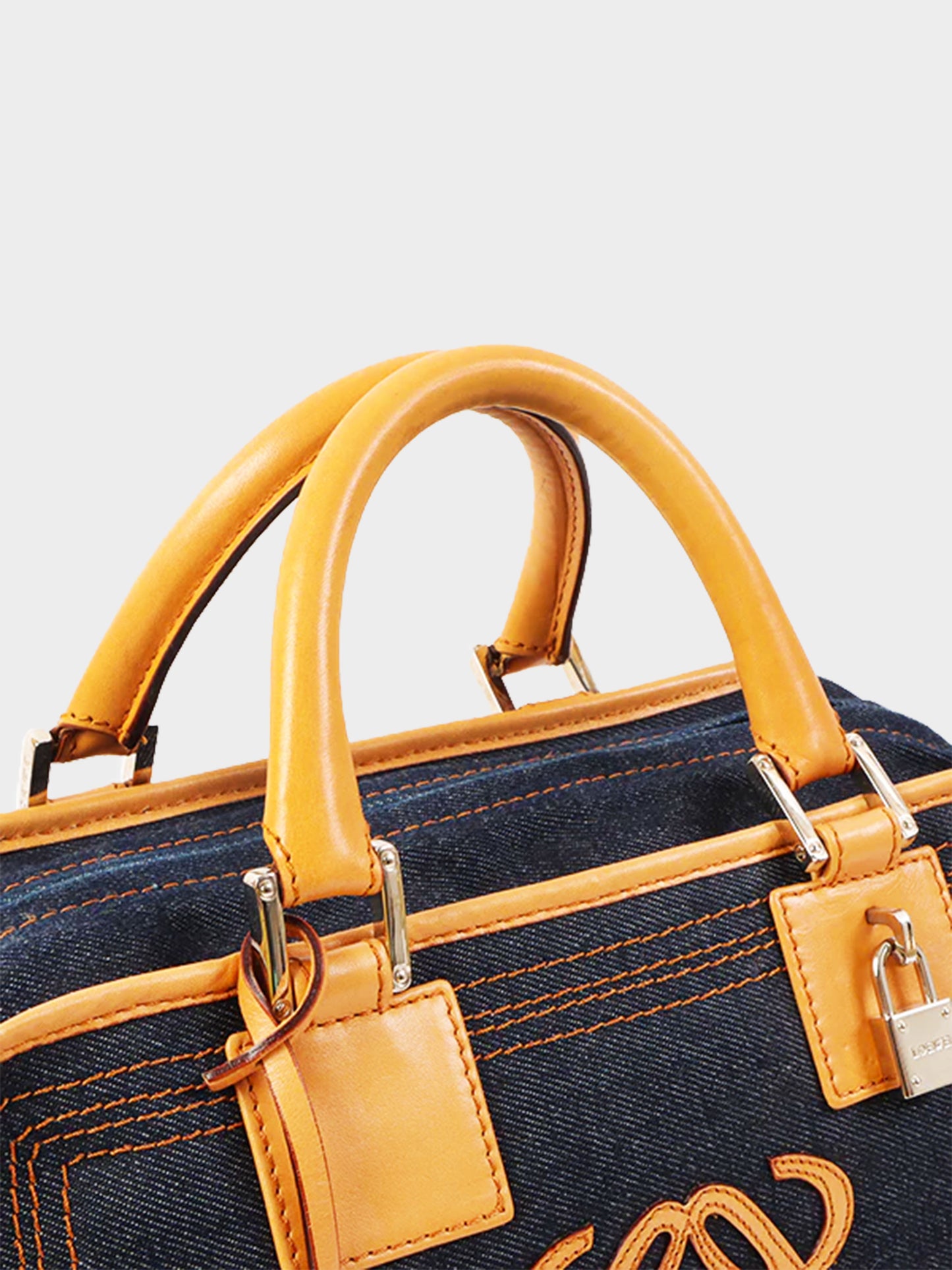 Loewe 2000s Denim Amazona 28 Handbag