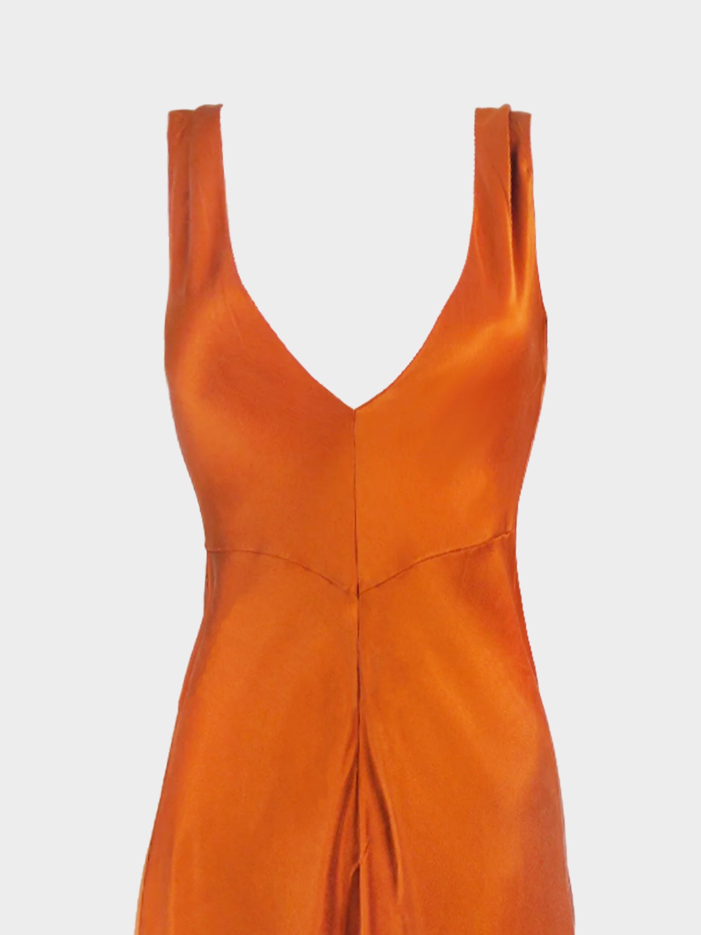 Christian Dior 2000s Bronze Silk Midi Dress