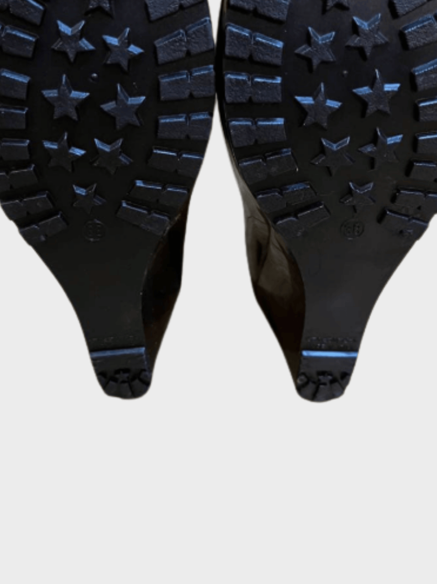 Valentino 2000s Black Ribbon Rubber Boots