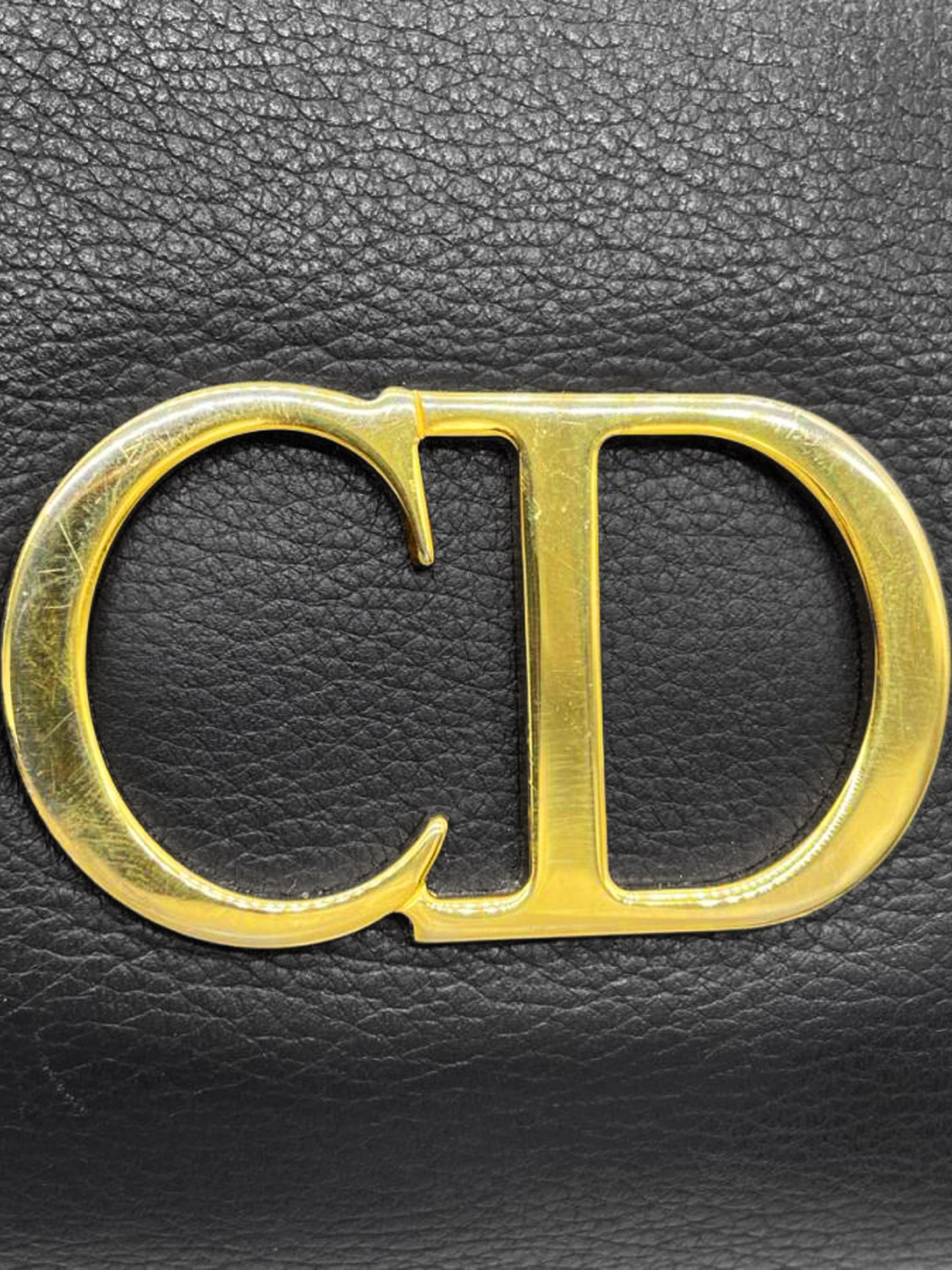 Christian Dior 1990s Black Leather CD Handbag
