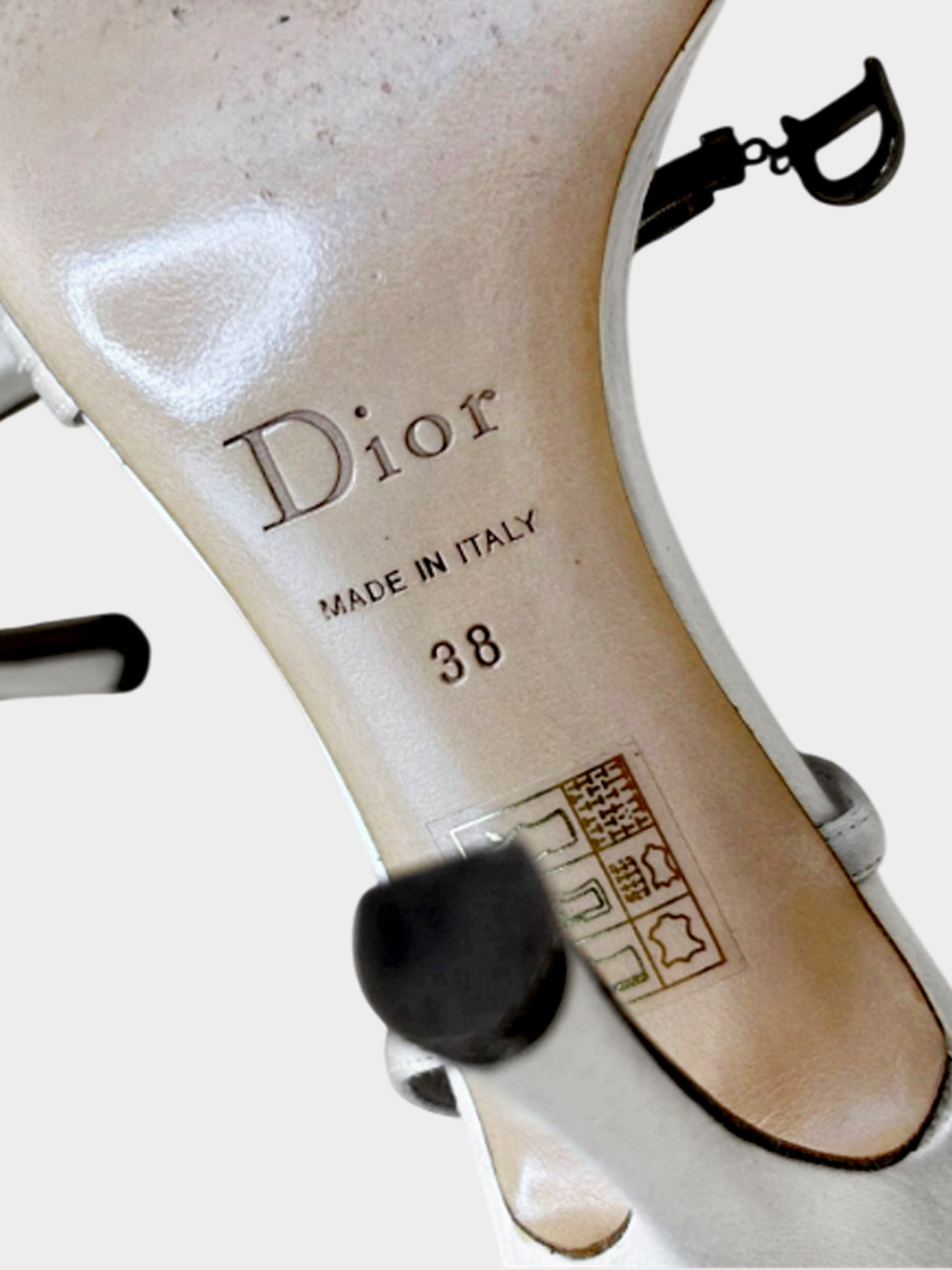 Christian Dior 2000s Silver White Satin Bow Heels