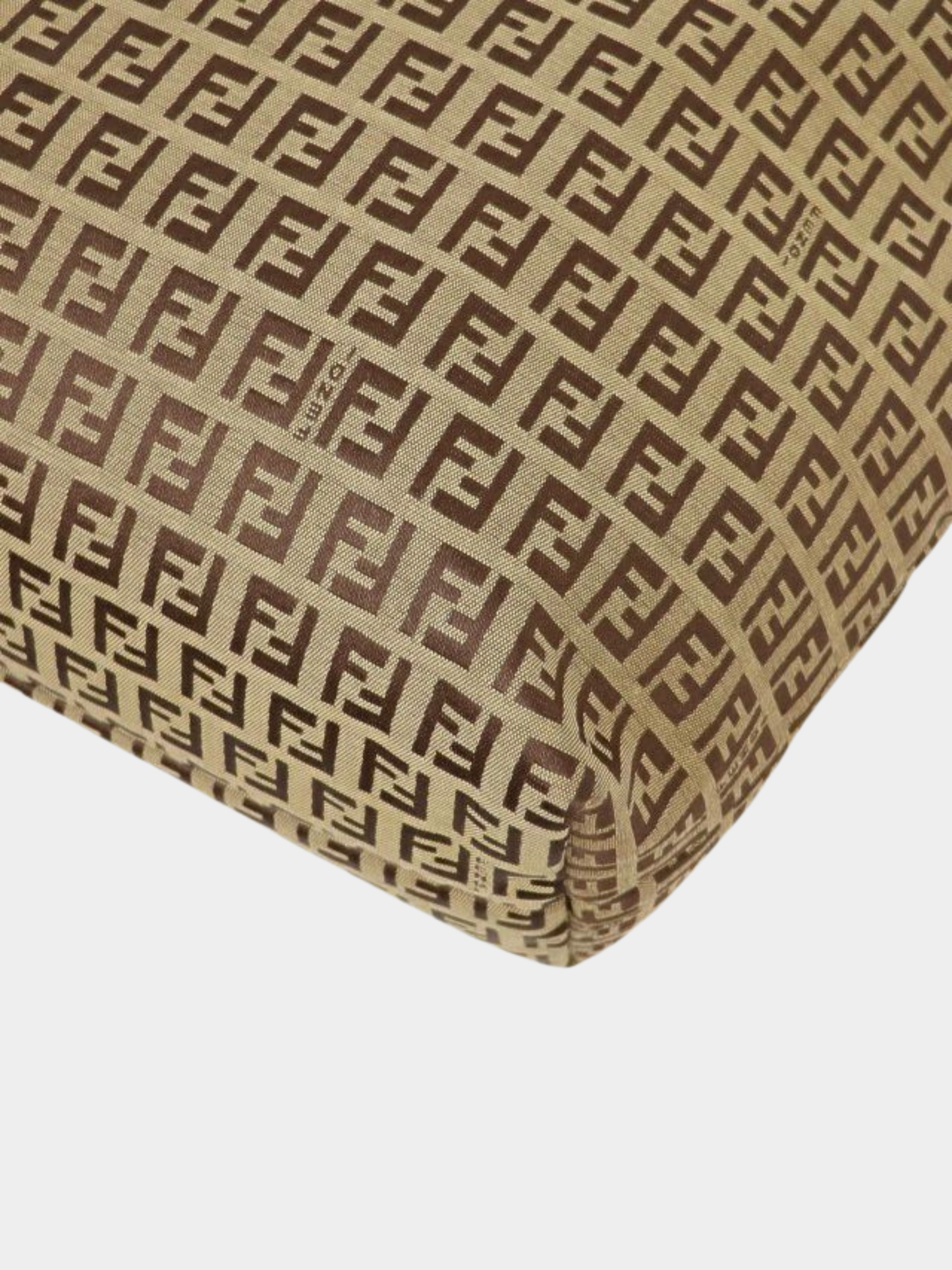 Fendi 2000s Beige and Brown Zucchino Canvas Tote Bag
