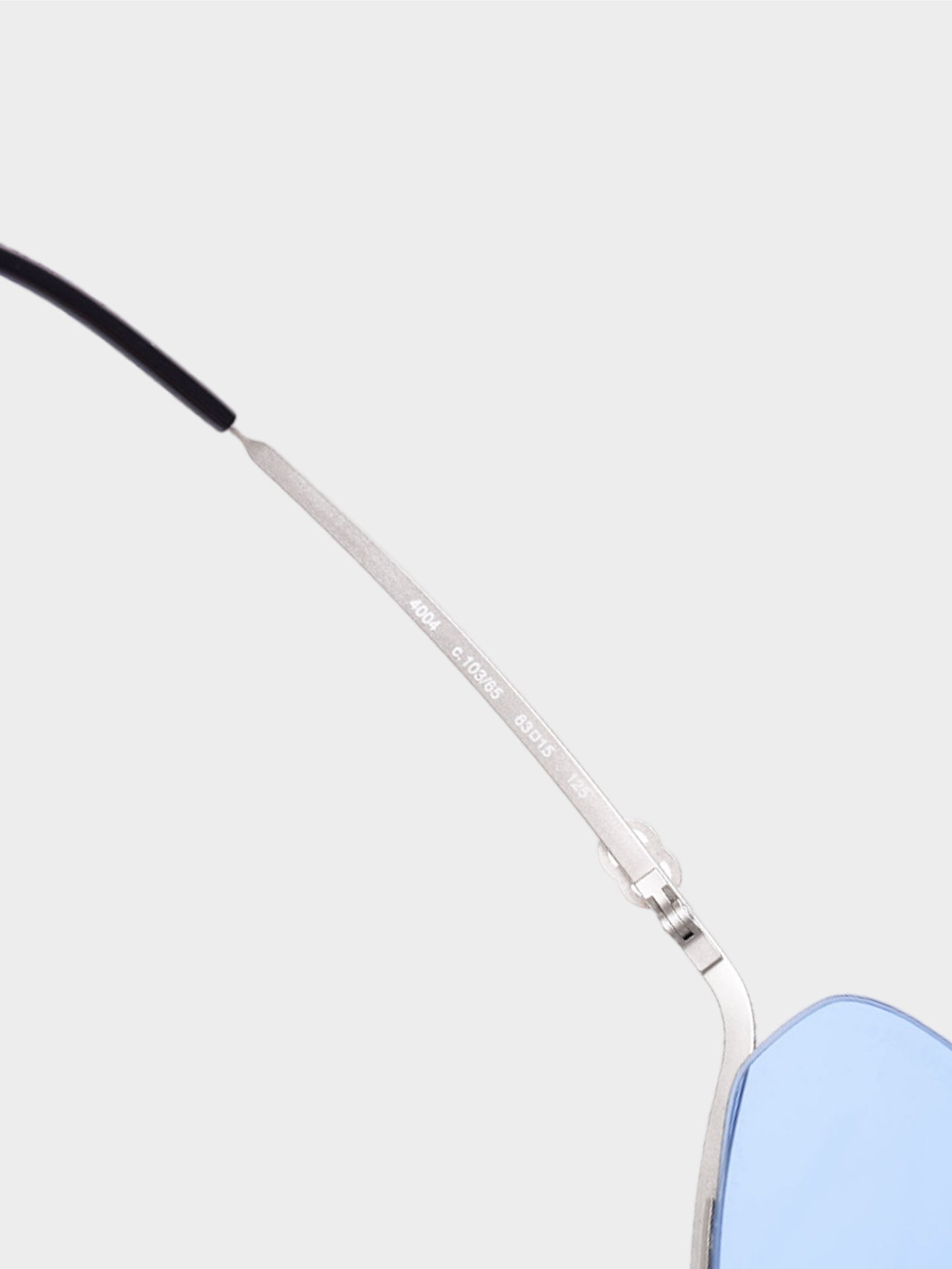 Chanel 2000s Rare Silver Lower Frame Sunglasses