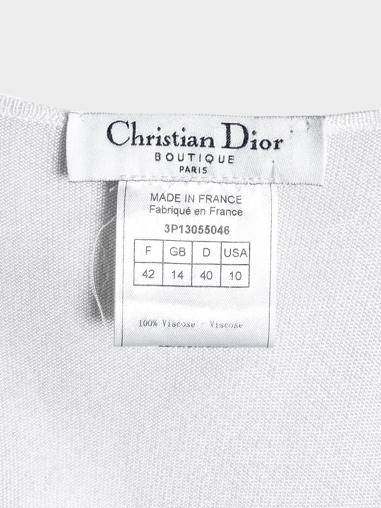 Christian Dior by John Galliano FW 2002 White Mesh Macramé Tank Top