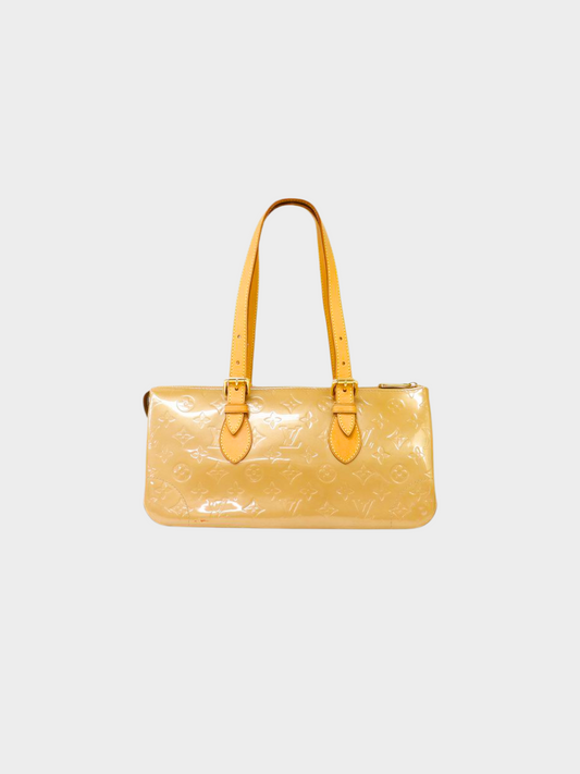 Louis Vuitton 2007 Beige Novozette Monogram Vernis Rosewood Avenue Bag