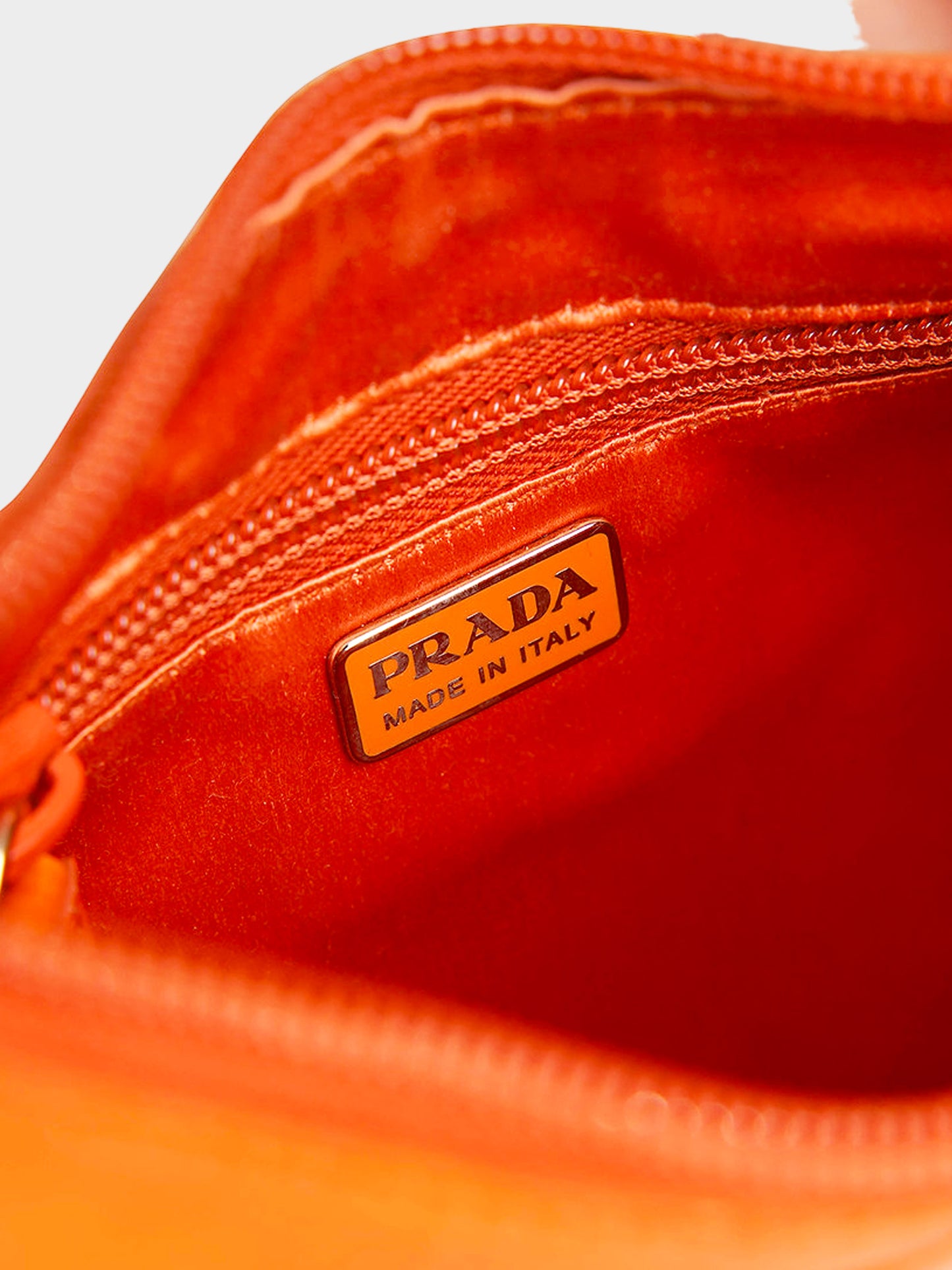 Prada FW 1999 Orange Patent Leather Shoulder Bag