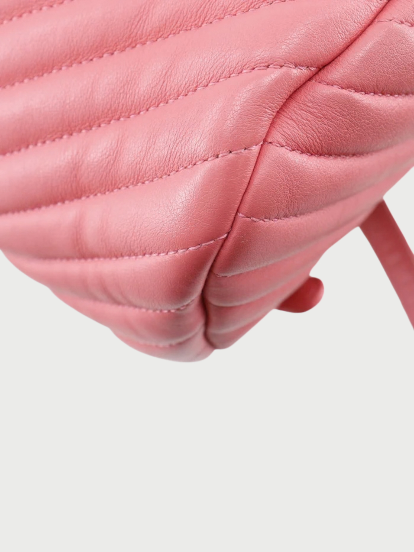 Chanel 2010s Pink Chevron Lambskin Chain Backpack