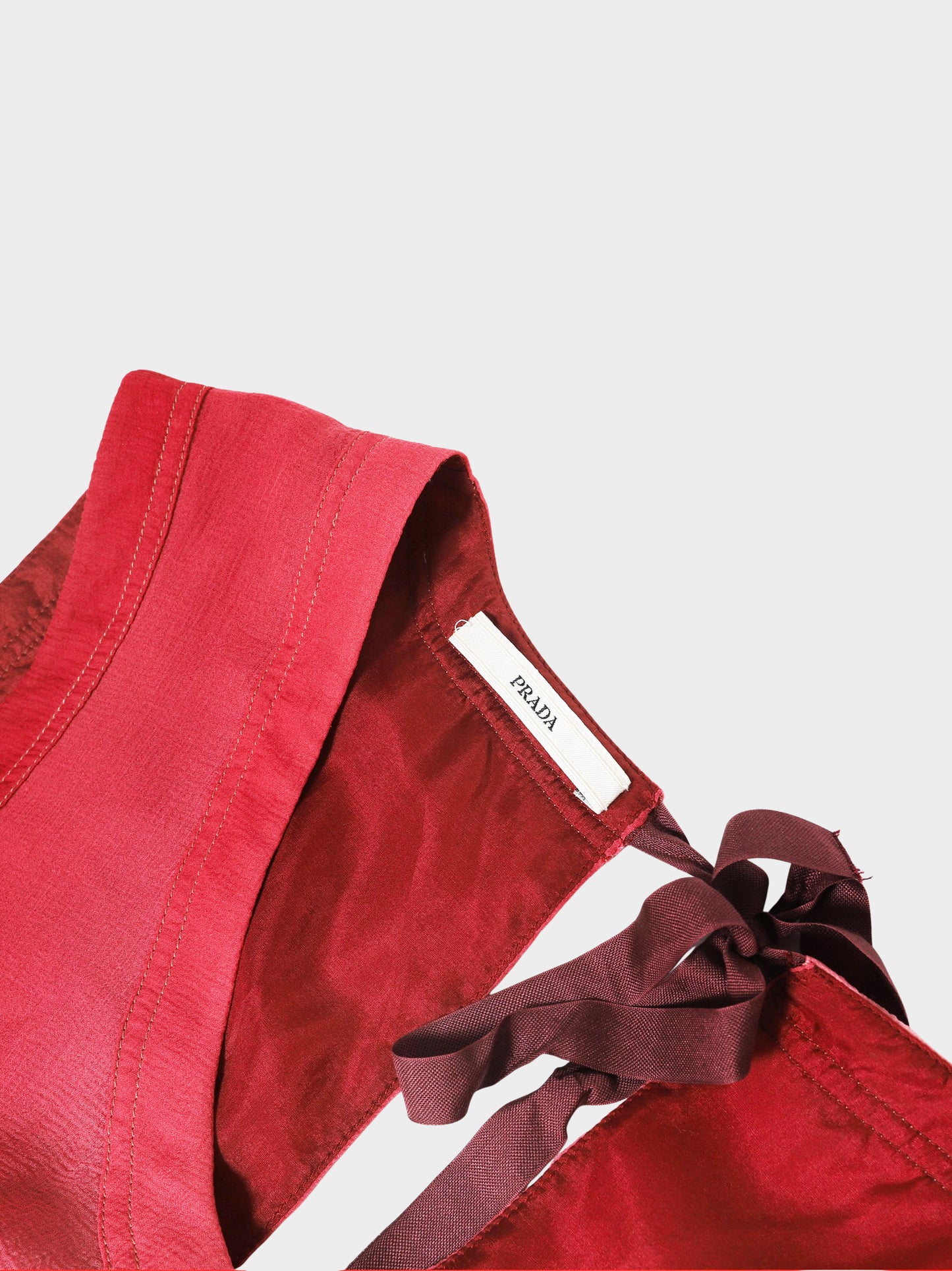 Prada 2000s Gradient Red Dyed Silk Dress