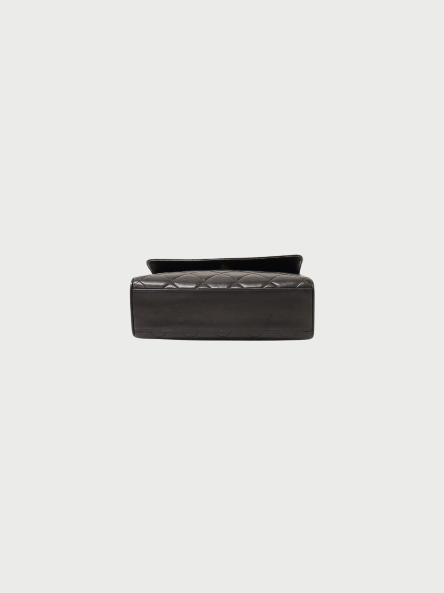 Chanel 1992-1994 Black Leather Matelassé Shoulder Bag