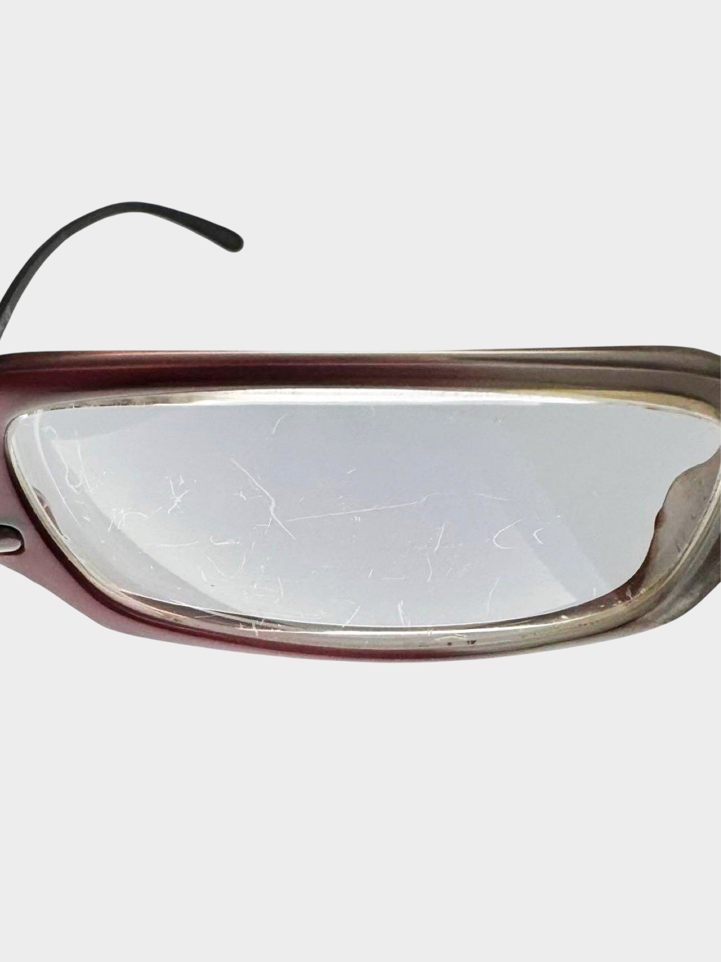 Chanel 1990s Gradient Red and Brown Vintage Glasses