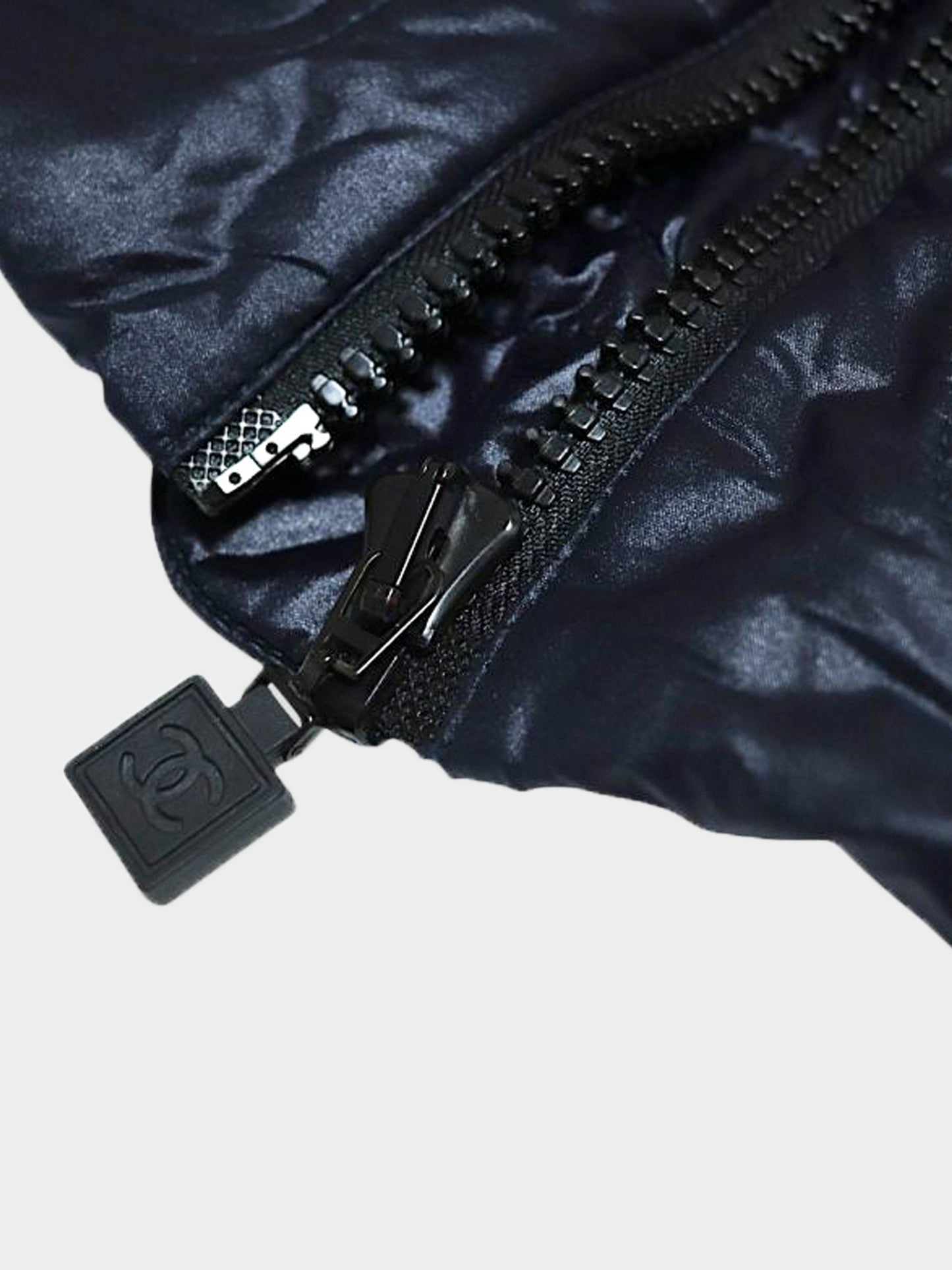 Chanel Sports Line FW 2004 Navy Padded Zip-up Jacket