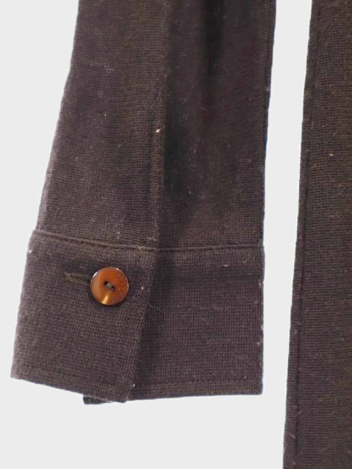 Chloé 2000s Brown Wool-blend Button-down Long Sleeve Dress