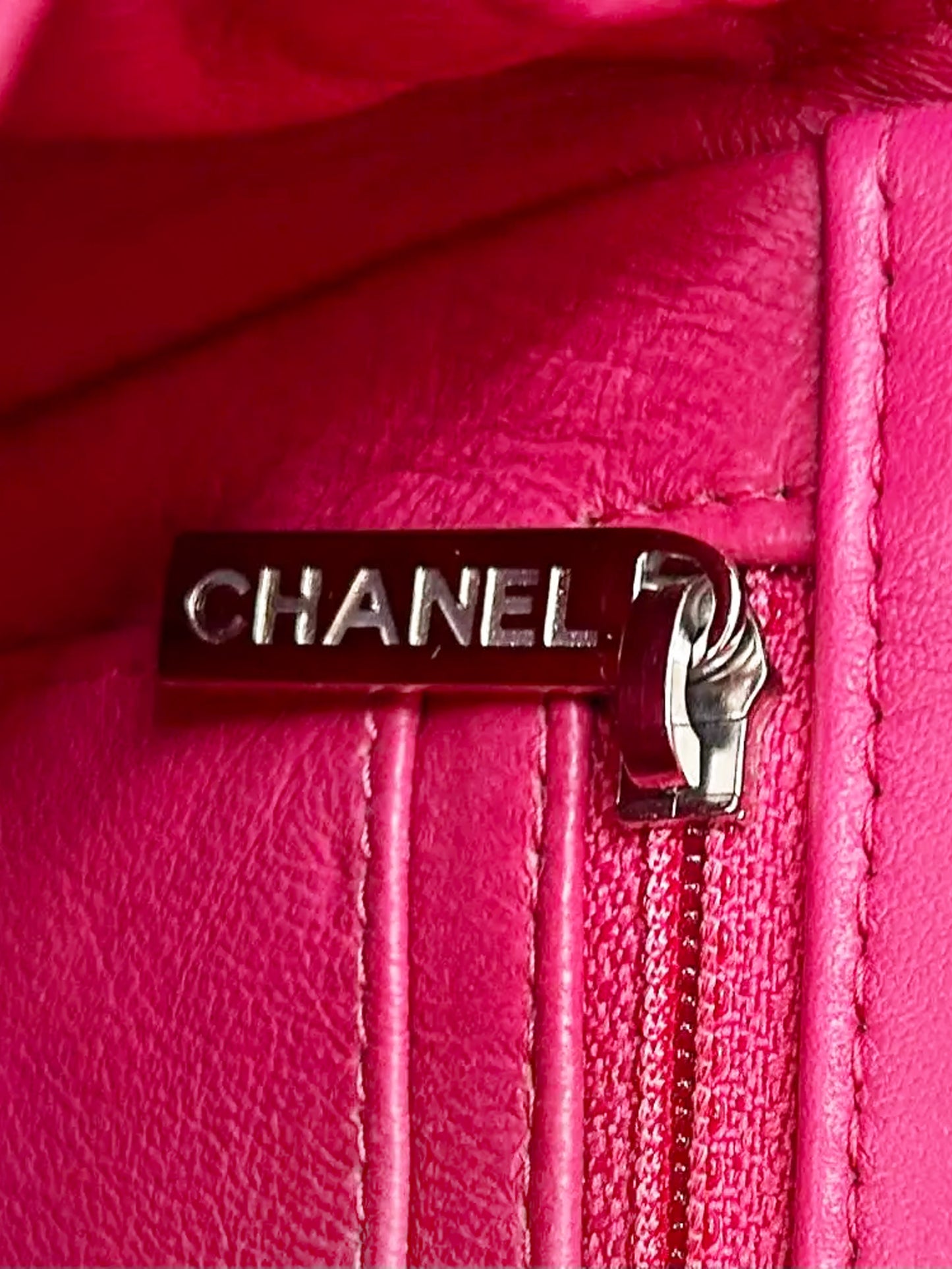 Chanel 2014 Lipstick Pink Patent Leather Mini Rectangular Flap Bag