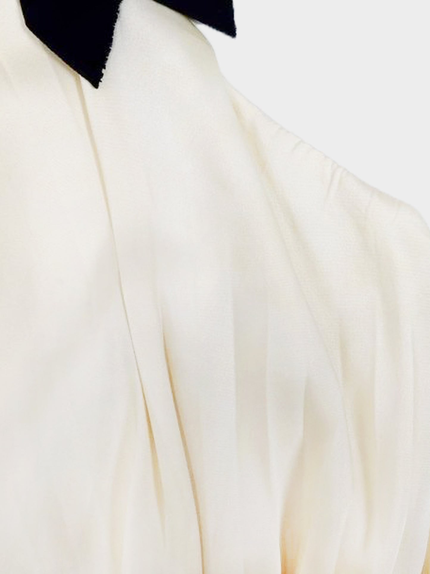 Chanel SS 2005 Two-tone Silk Top with Ribbons