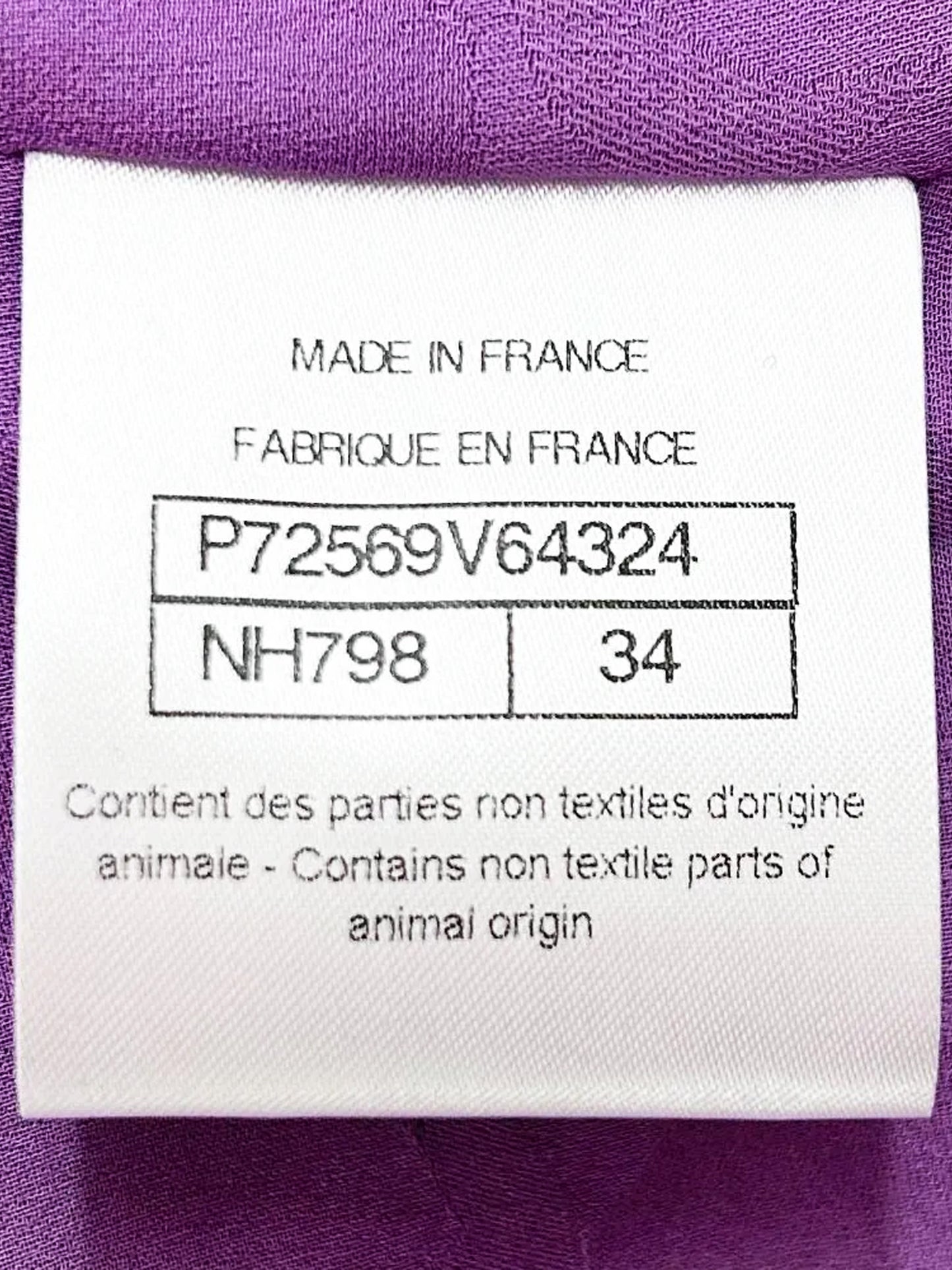 Chanel SS 2022 Purple Cotton Tweed Skirt and Jacket Suit