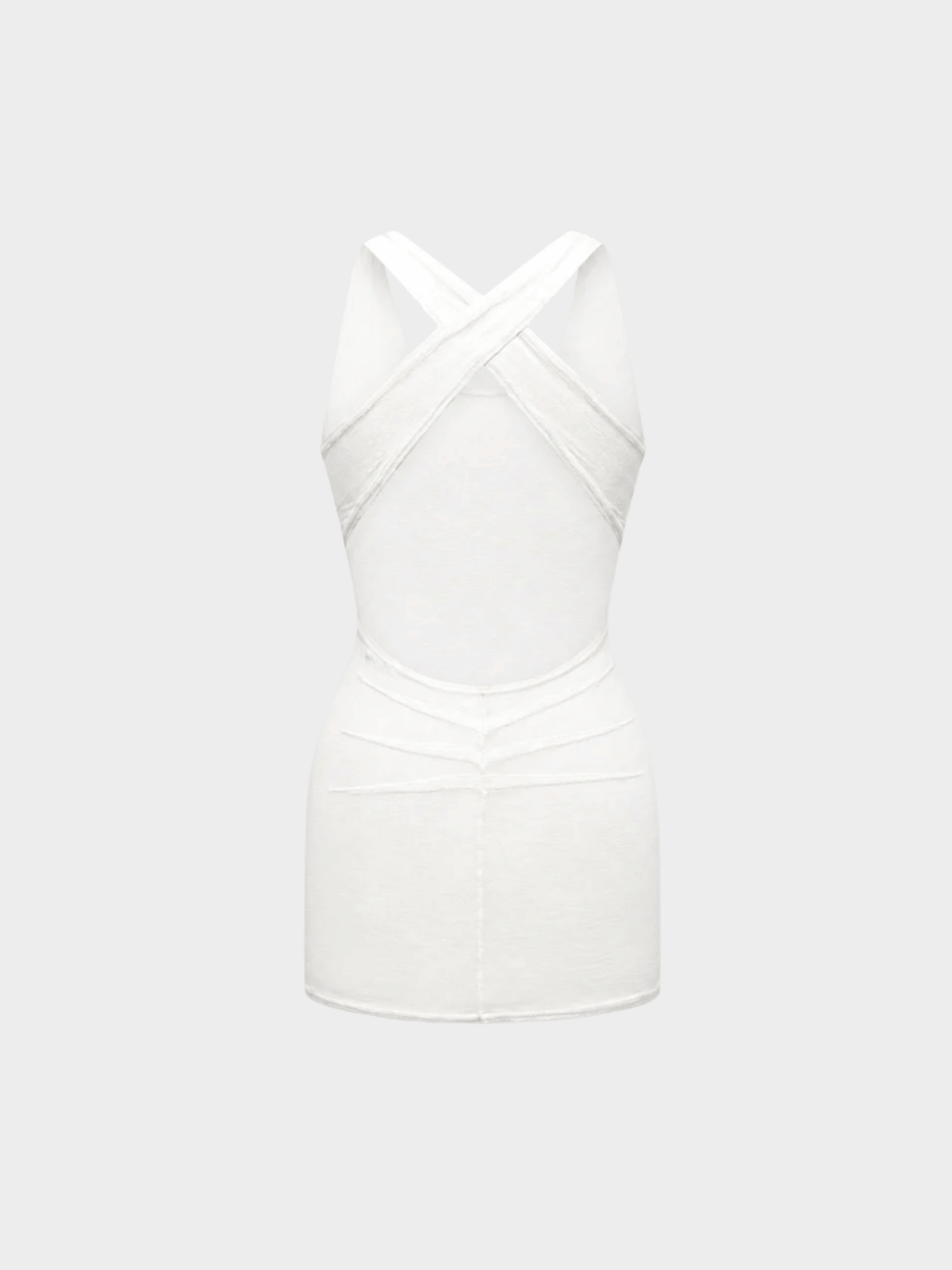 Azzedine Alaïa 1990s White Back Strapped Dress