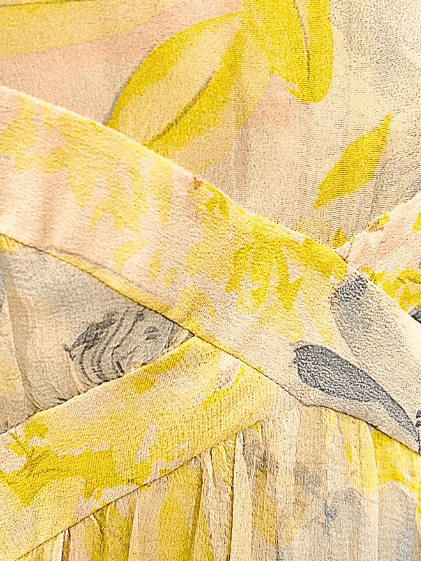 John Galliano SS 2003 Yellow Silk Layered Dress