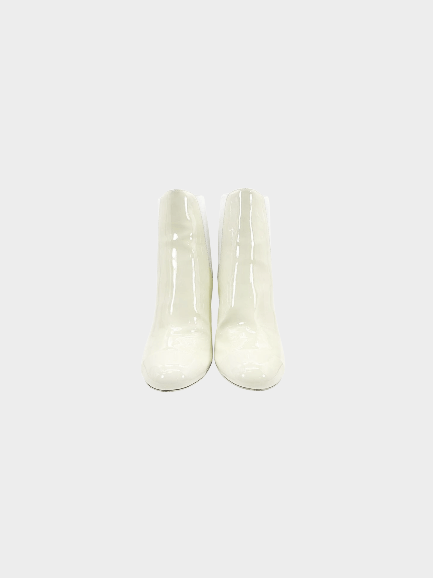 Chanel 2000s White Patent Leather Boots
