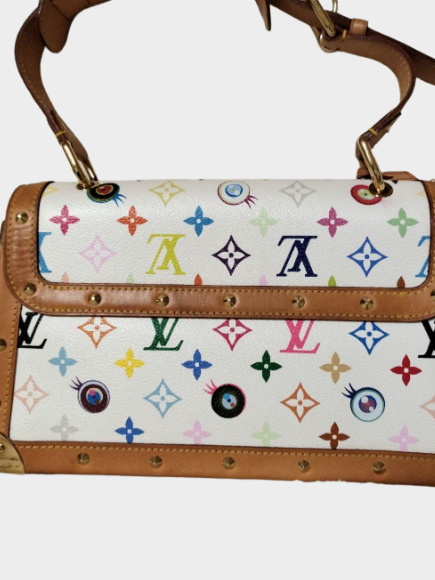 Louis Vuitton 2003 White Monogram Multicolor Eye Need You Bag