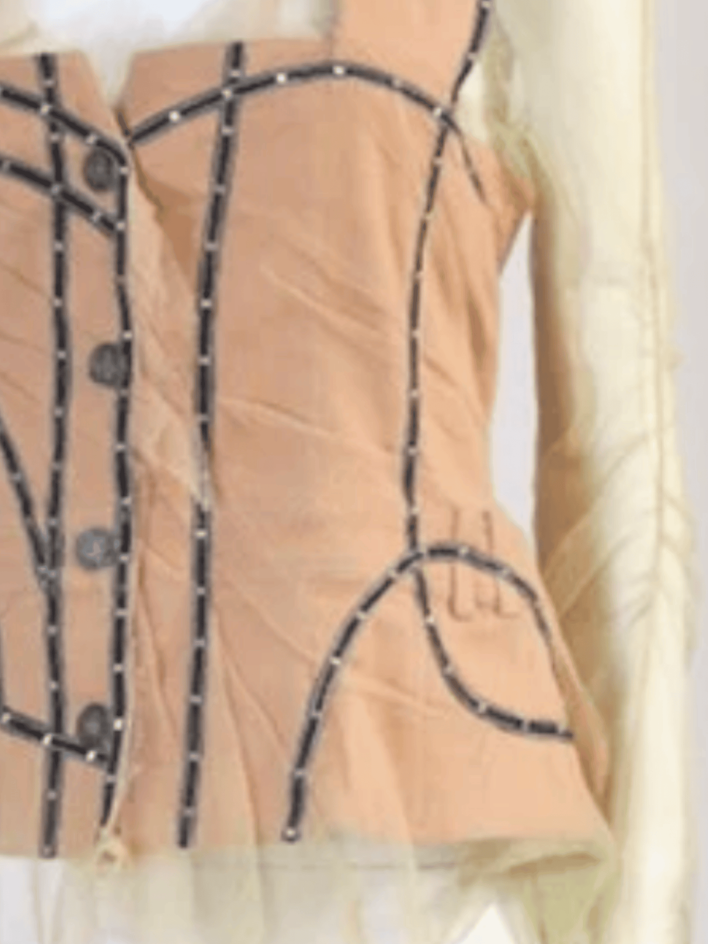 Christian Dior SS 2006 Light Peach Nude Tulle Top