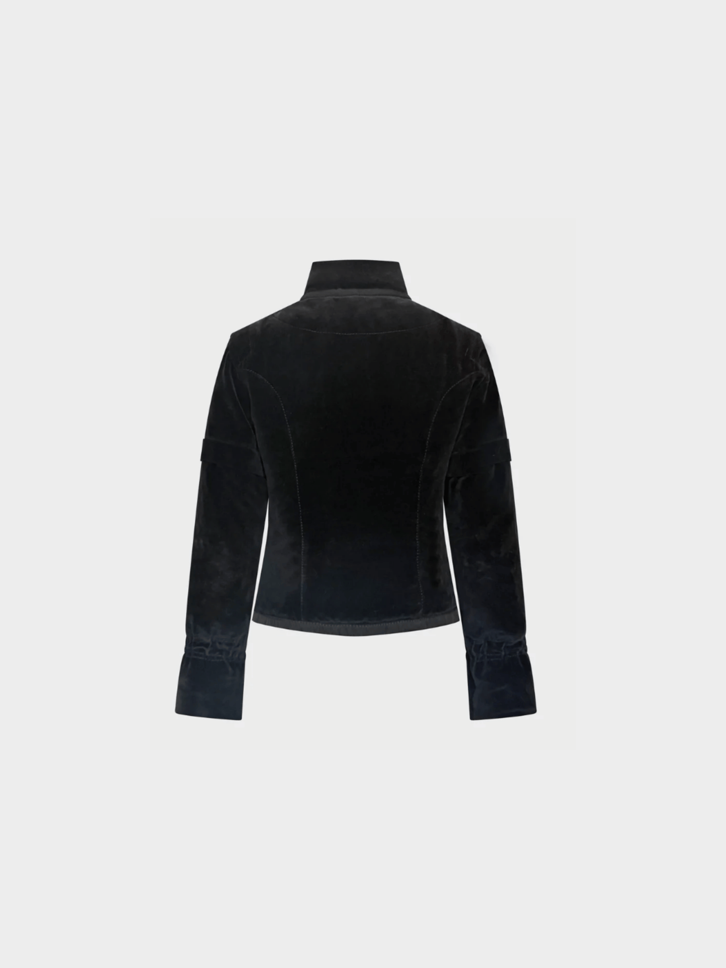 Louis Vuitton 2000s Black Velvet Puffer Jacket