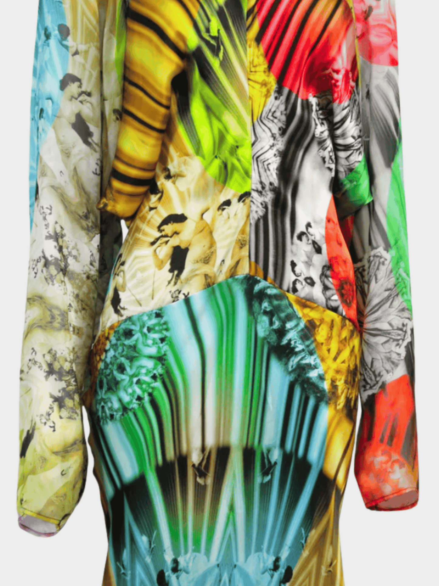 Jean Paul Gaultier 2000s Multicoloured Graphic Printed Dress