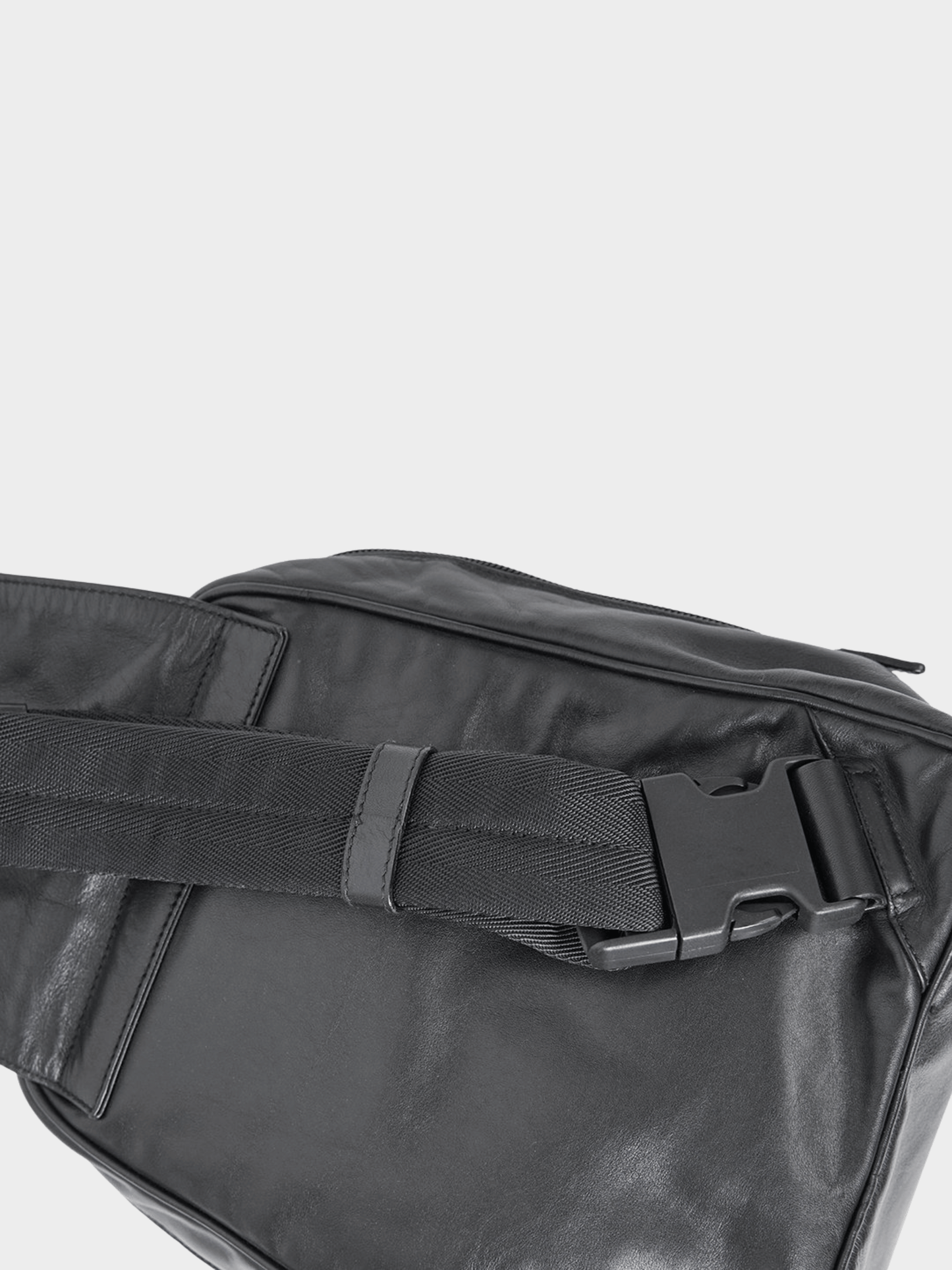 Miu Miu FW 1999 Black Leather Messenger Bag