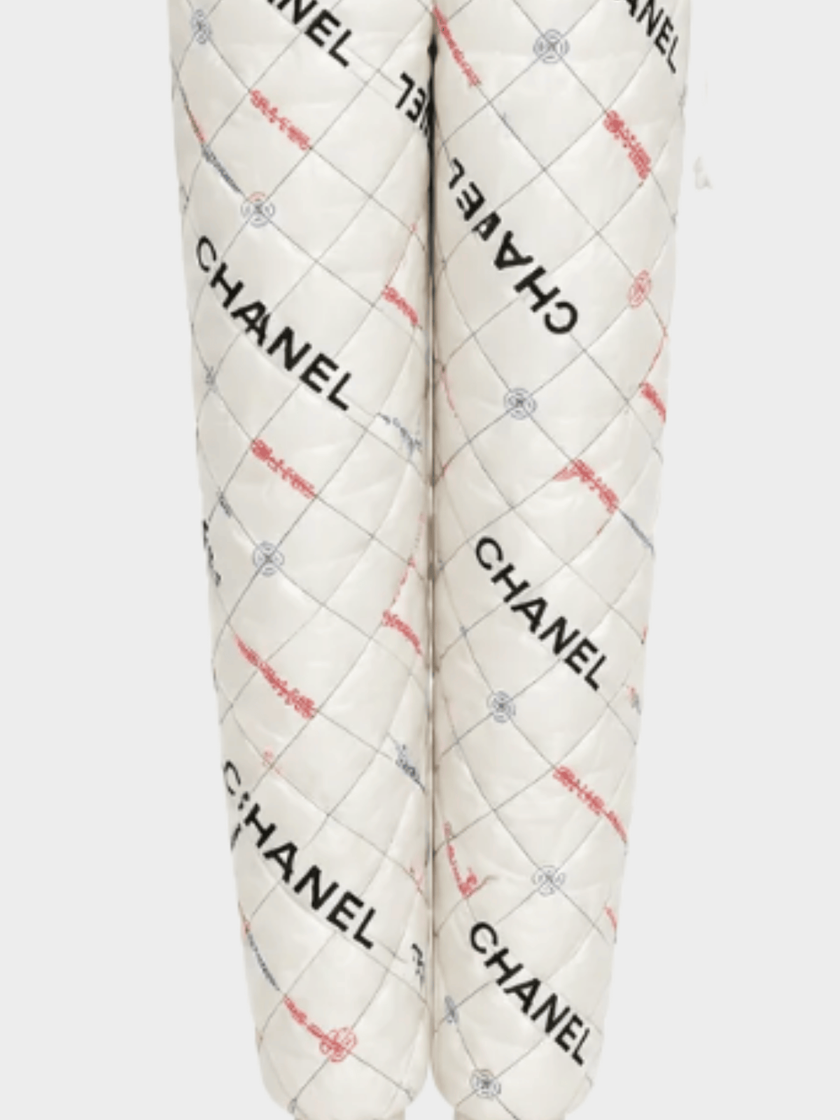 Chanel 2021 White Quilted Logo Ski Jumpsuit