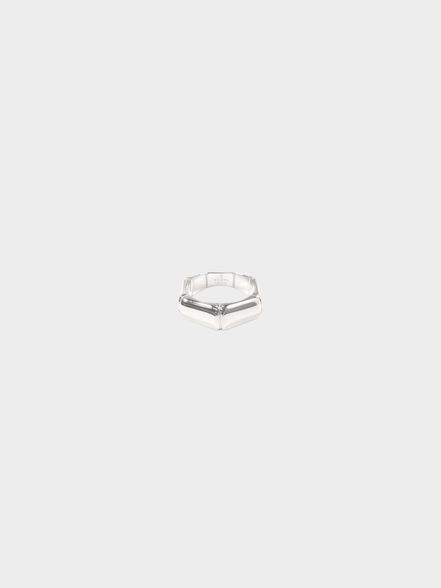 Gucci 2000s Silver Bamboo Ring