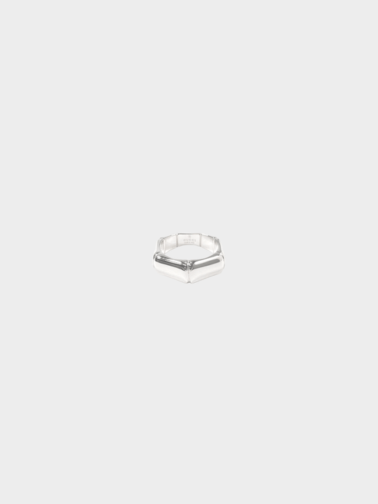 Gucci 2000s Silver Bamboo Ring