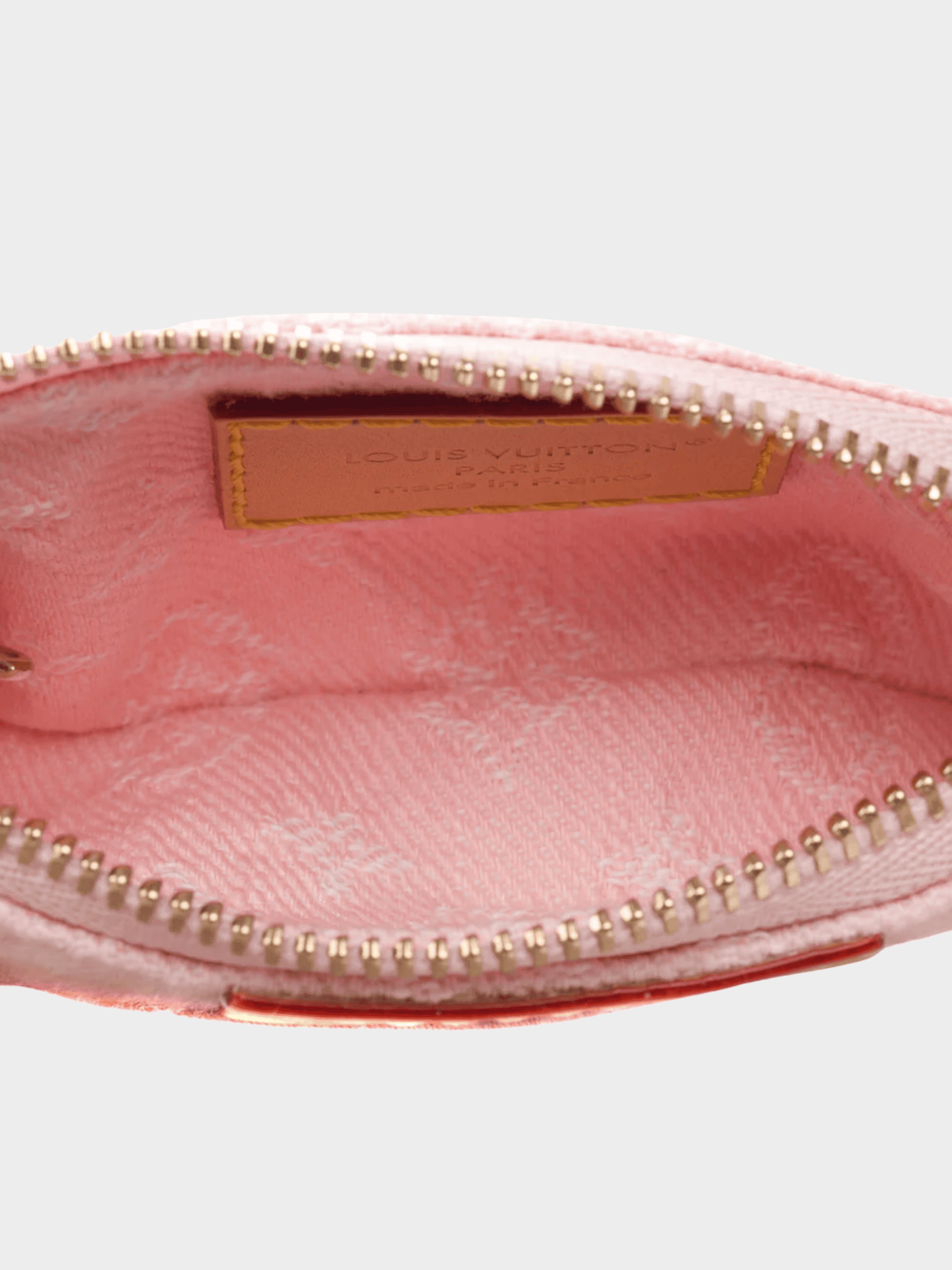 Louis Vuitton 2025 Washed Pink Monogram Denim Key Pouch