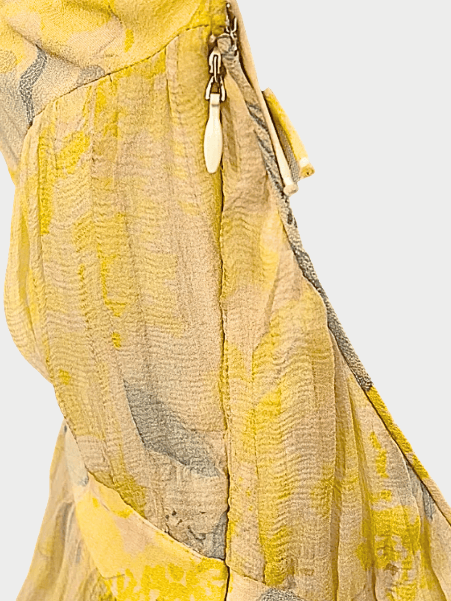 John Galliano SS 2003 Yellow Silk Layered Dress