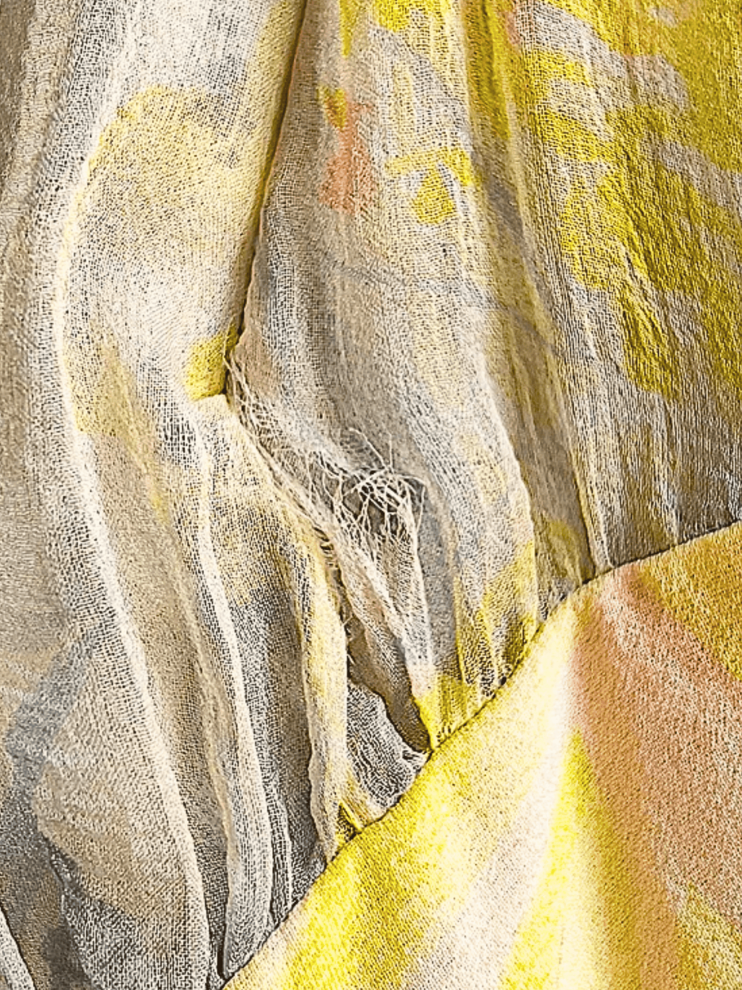 John Galliano SS 2003 Yellow Silk Layered Dress
