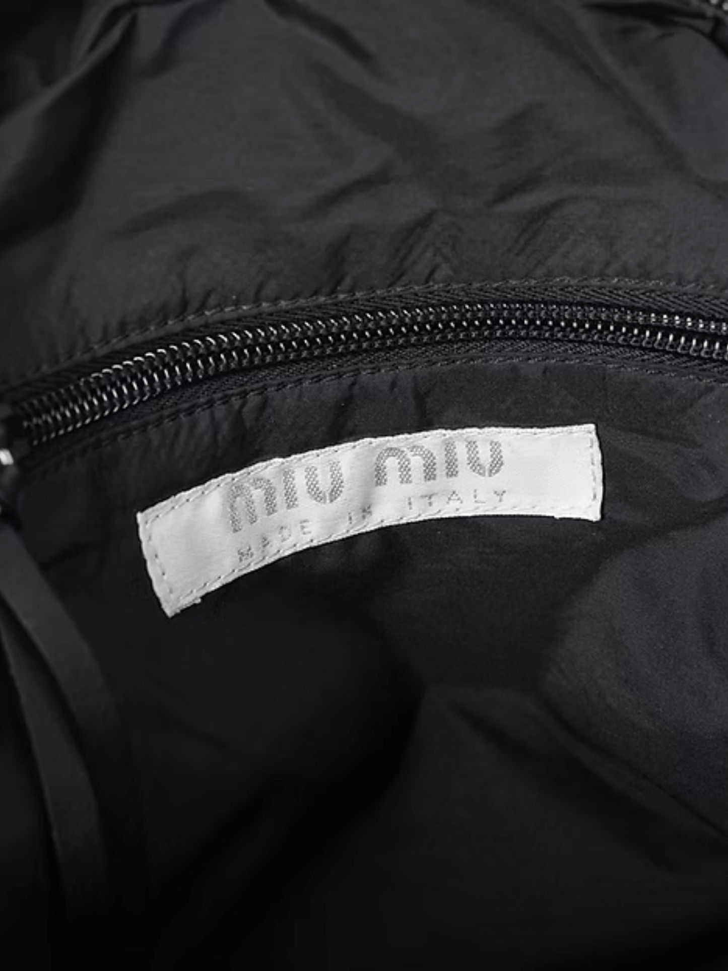 Miu Miu FW 1999 Black Leather Messenger Bag