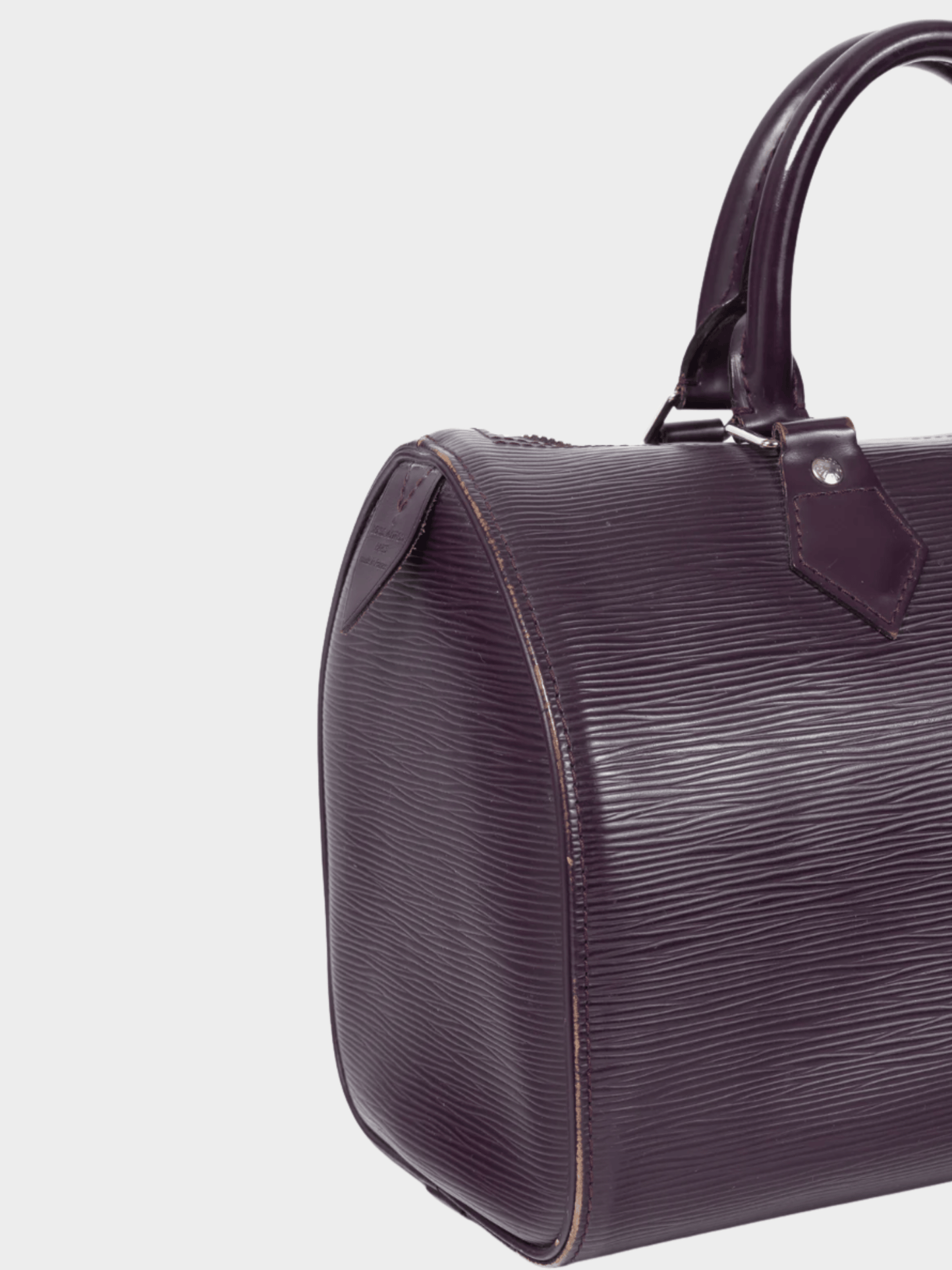 Louis Vuitton 2008 Speedy Eggplant Cassis Epi Leather Boston Bag