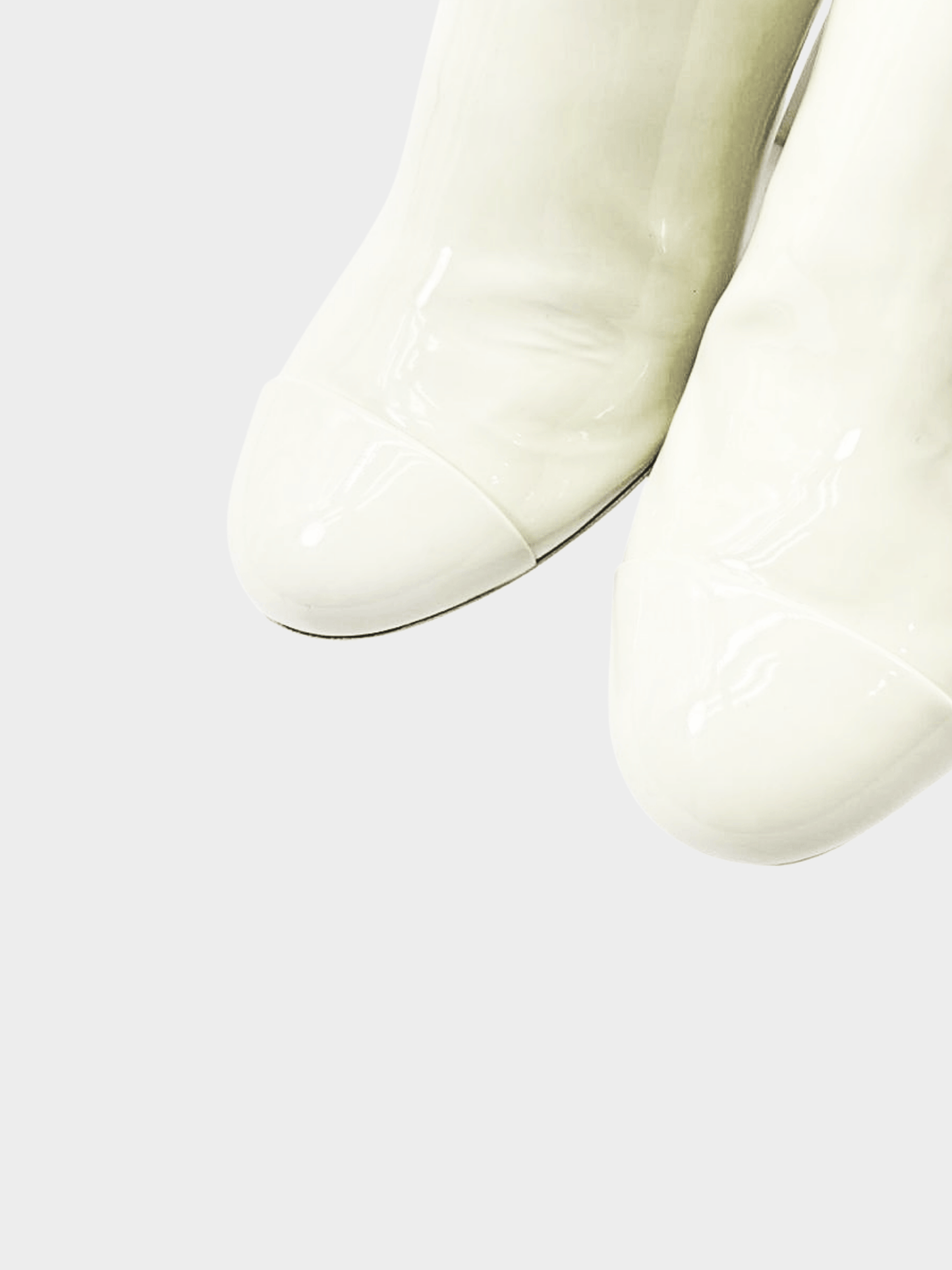 Chanel 2000s White Patent Leather Boots