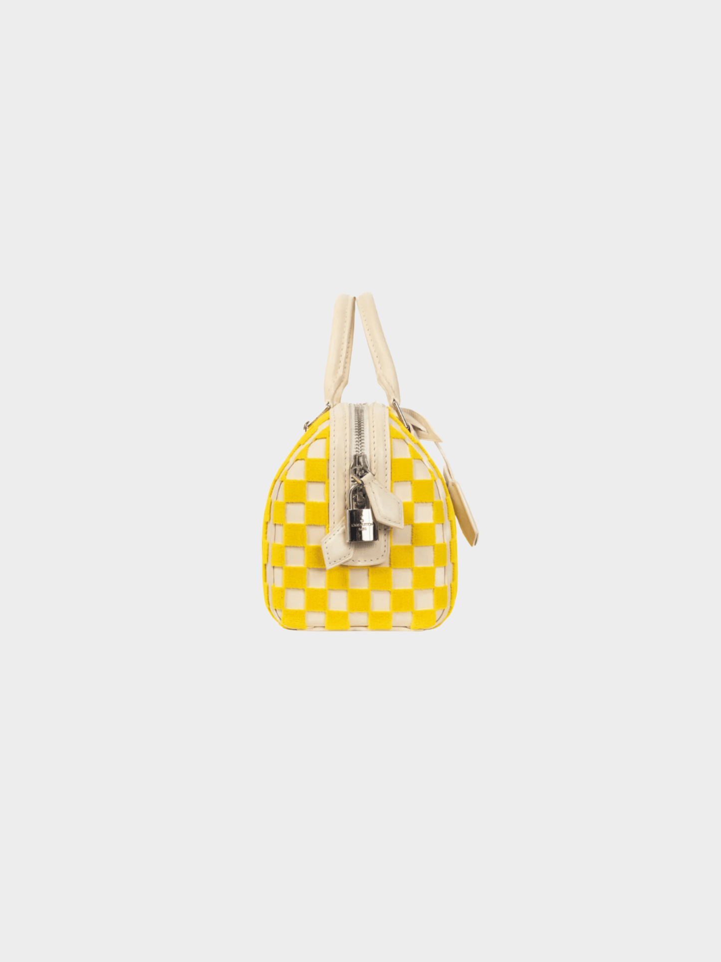 Louis Vuitton SS 2013 Runway Speedy East West Yellow Damier Cubic Handbag
