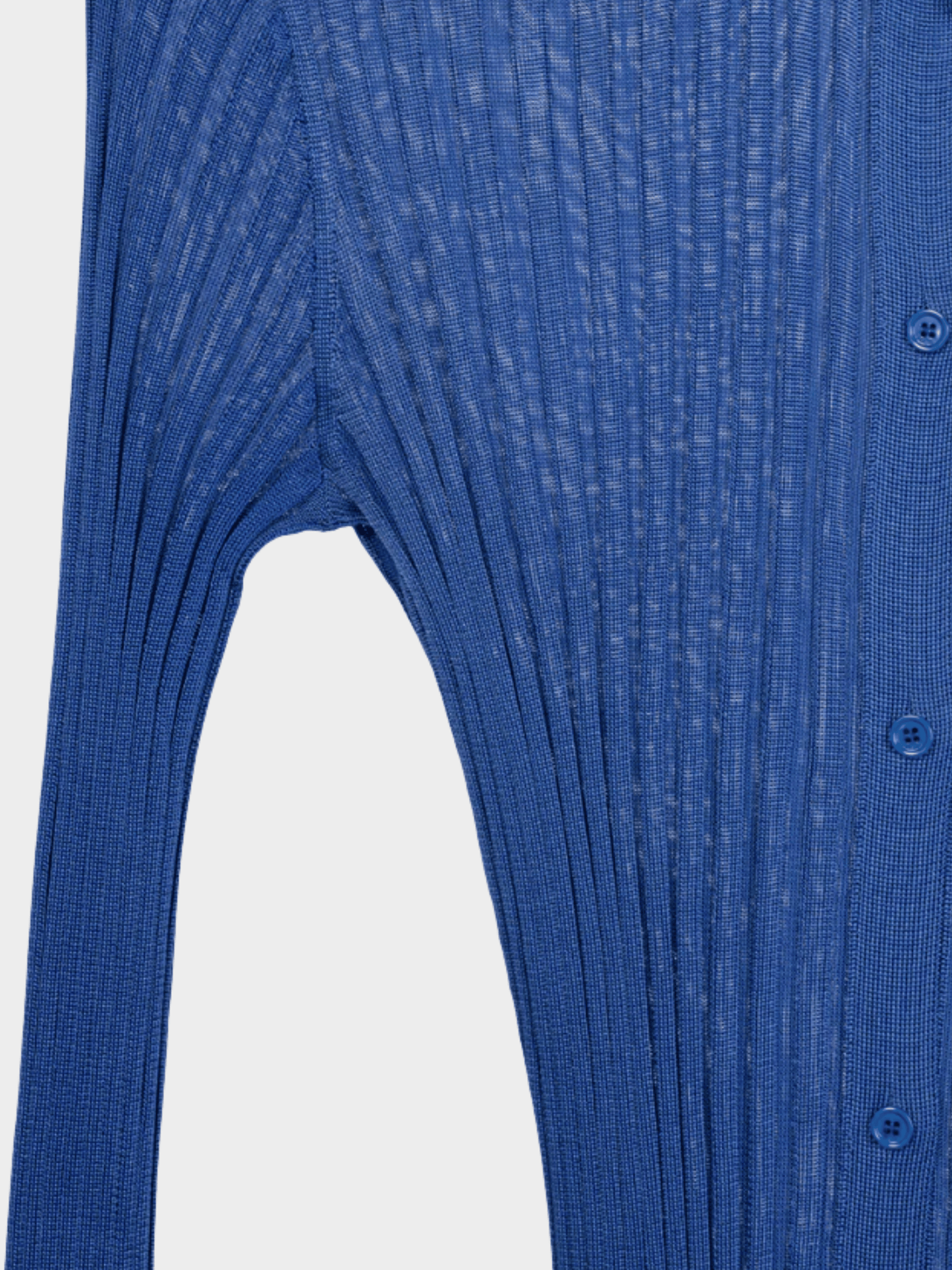 Loewe 2023 Night Blue Ribbed-Knit Buttoned Midi Dress