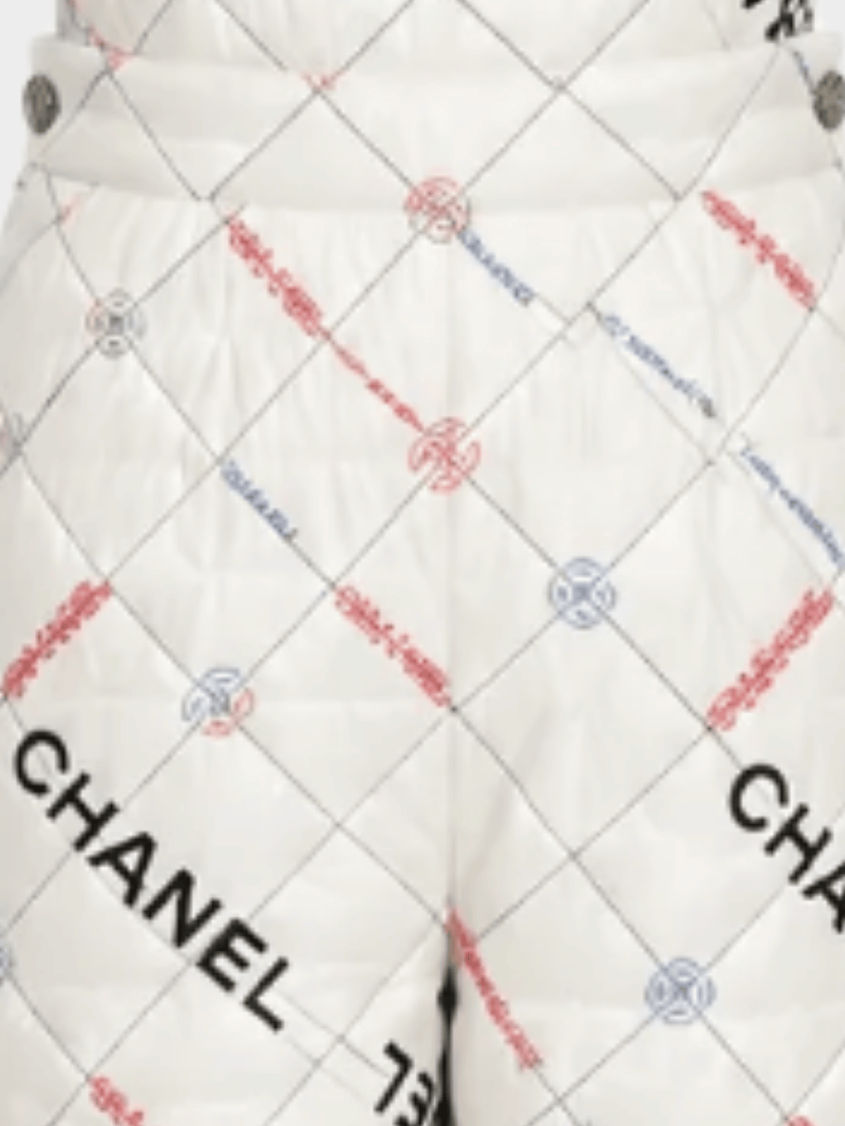 Chanel 2021 White Quilted Logo Ski Jumpsuit