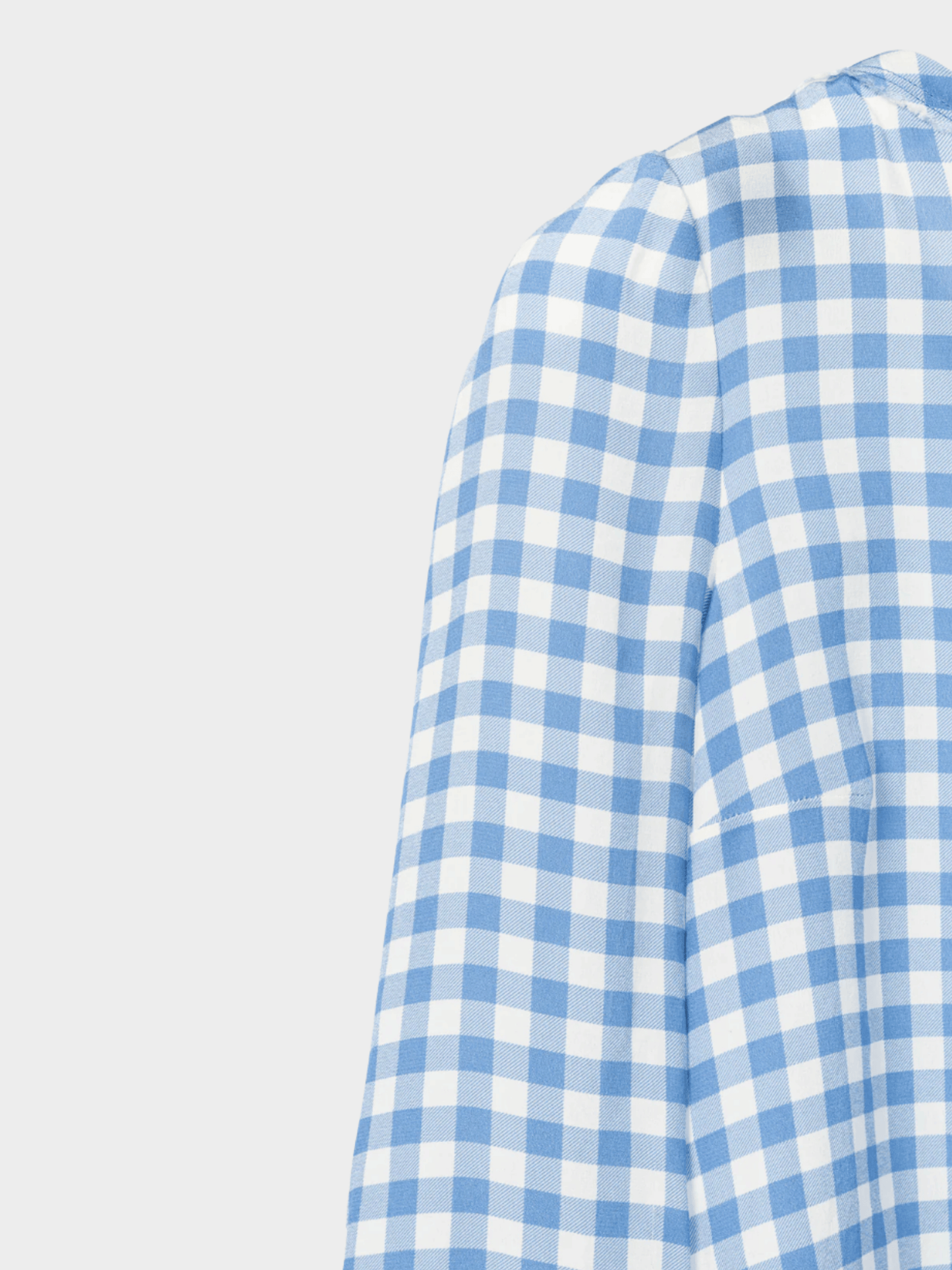 Prada AW 2013 Blue Gingham Silk Crepe Blouse
