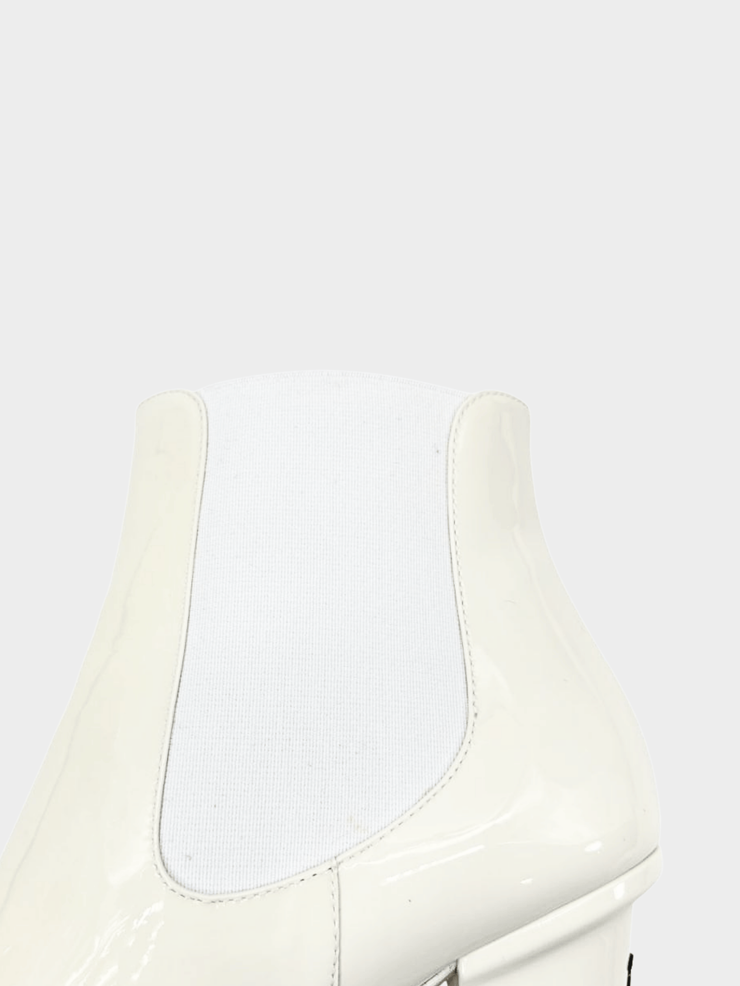 Chanel 2000s White Patent Leather Boots