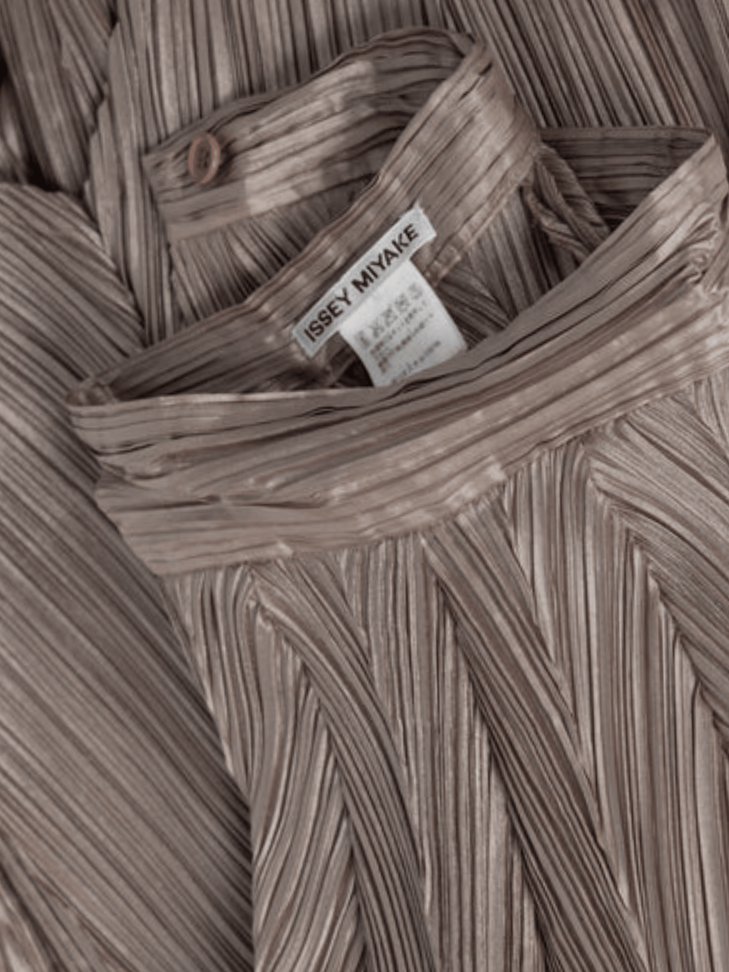 Issey Miyake 2000s Taupe Pleated Sculptural Skirt