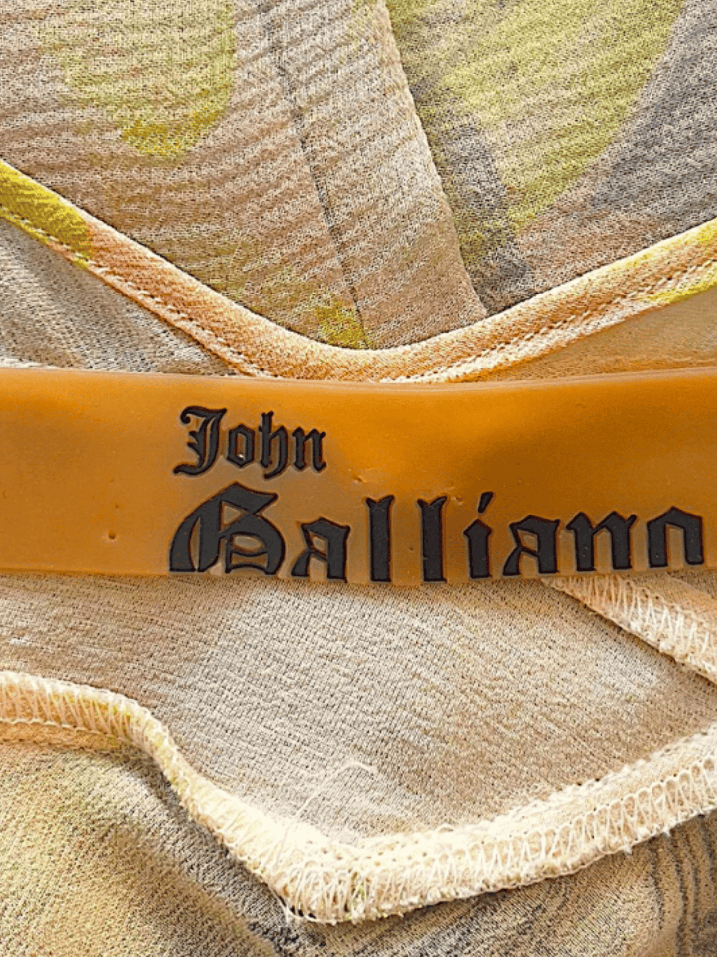 John Galliano SS 2003 Yellow Silk Layered Dress