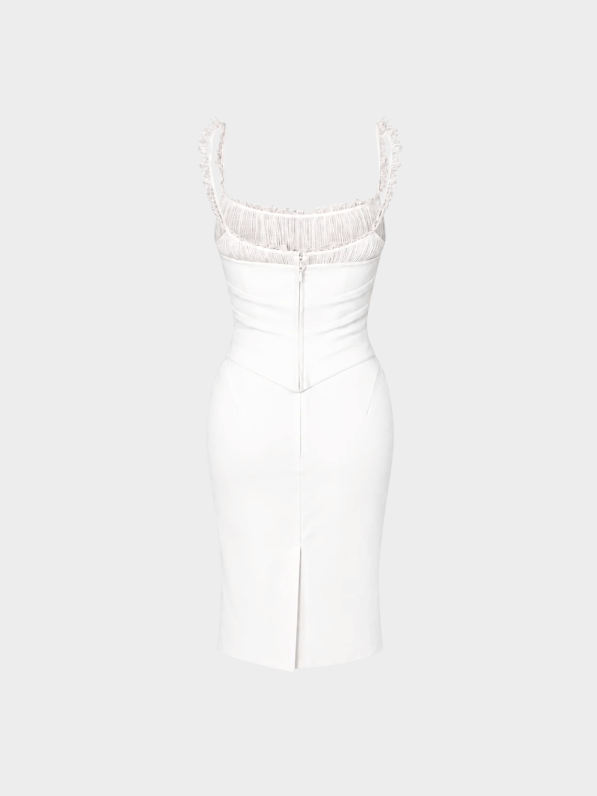 Thierry Mugler SS 1991 White Corsetted Dress
