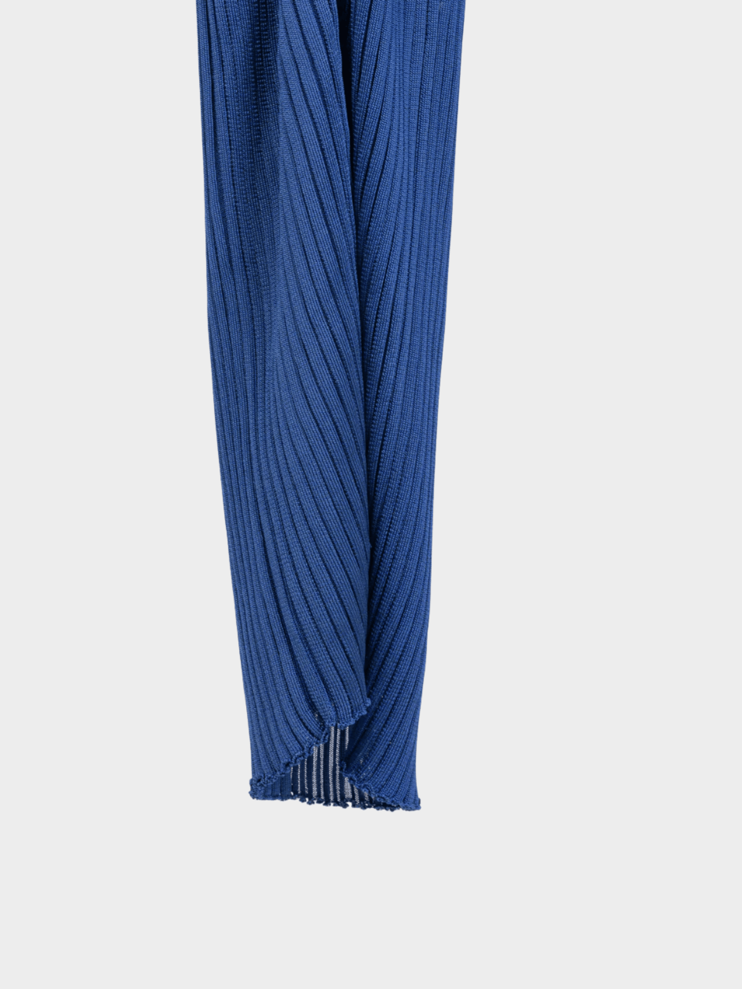 Loewe 2023 Night Blue Ribbed-Knit Buttoned Midi Dress