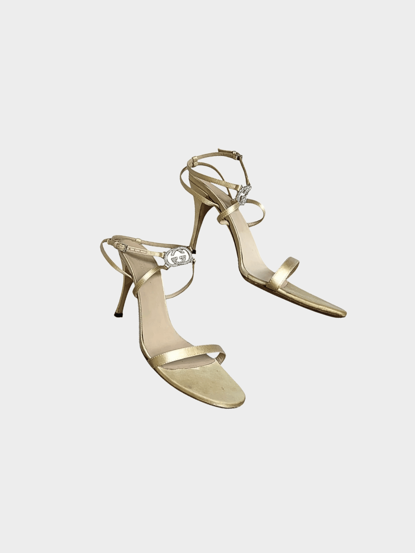 Gucci 2000s Beige Leather Strappy Heeled Sandals