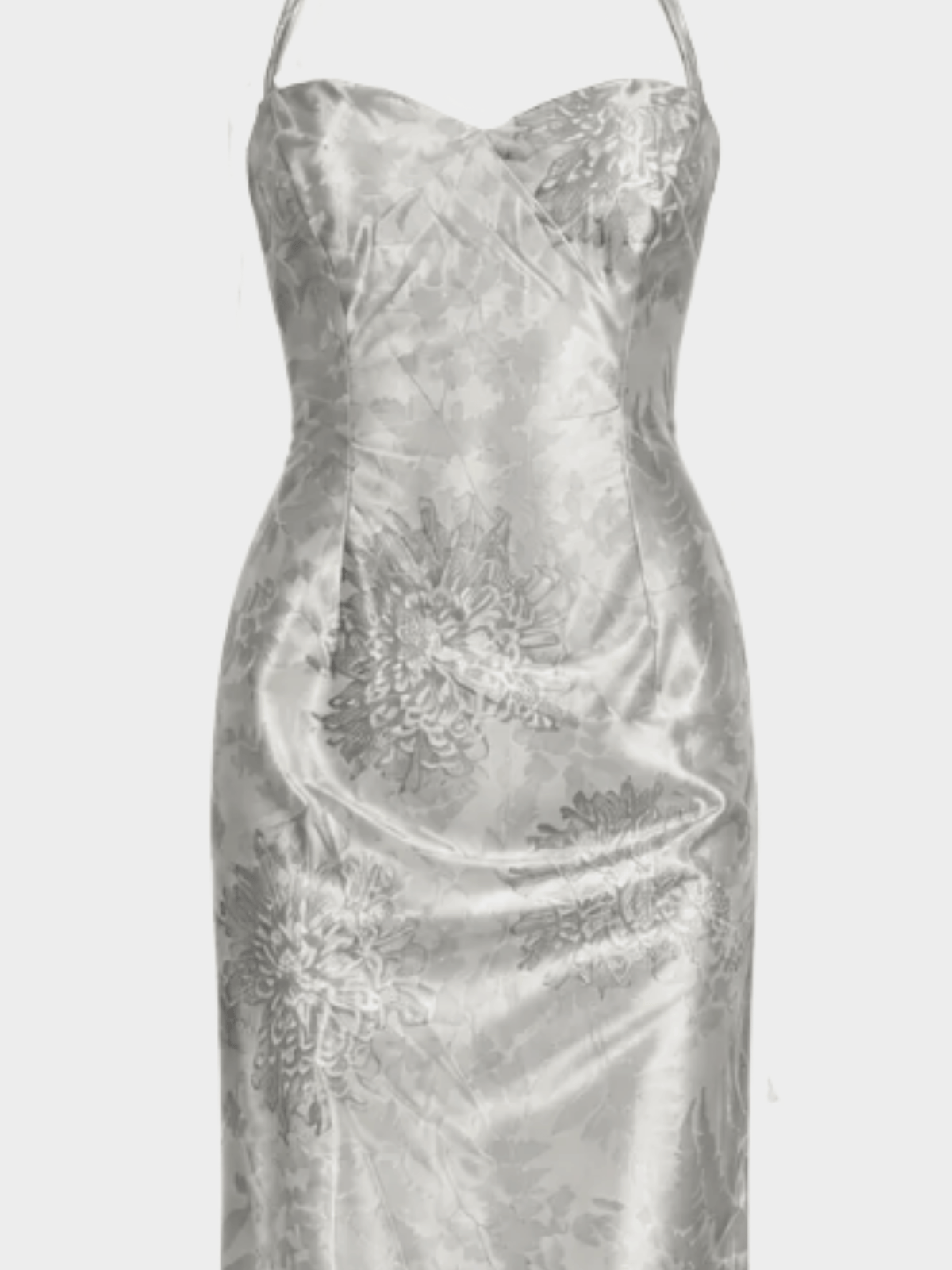 Chloe by Stella McCartney FW 2001 Iridescent Floral Printed Metallic Dress
