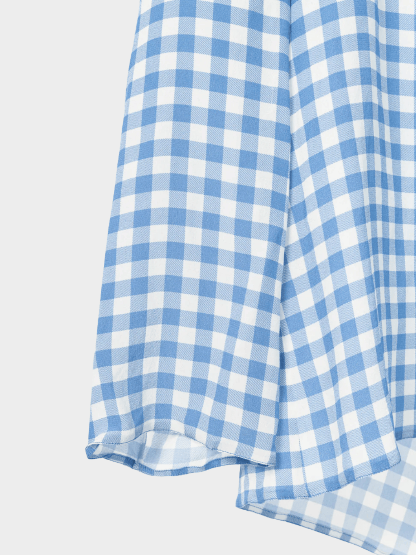 Prada AW 2013 Blue Gingham Silk Crepe Blouse