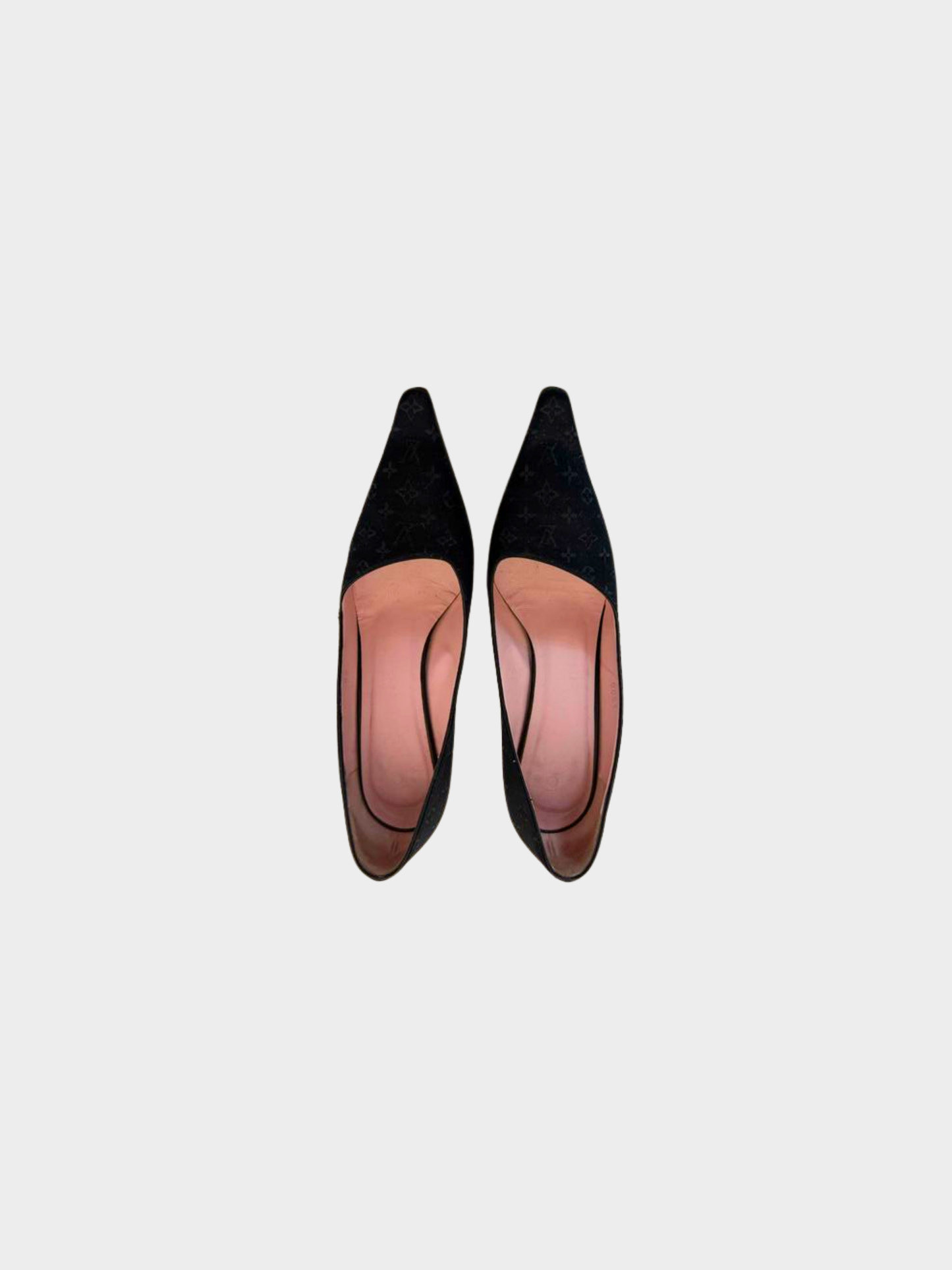 Louis Vuitton 2010s Black Monogram Kitten Heels