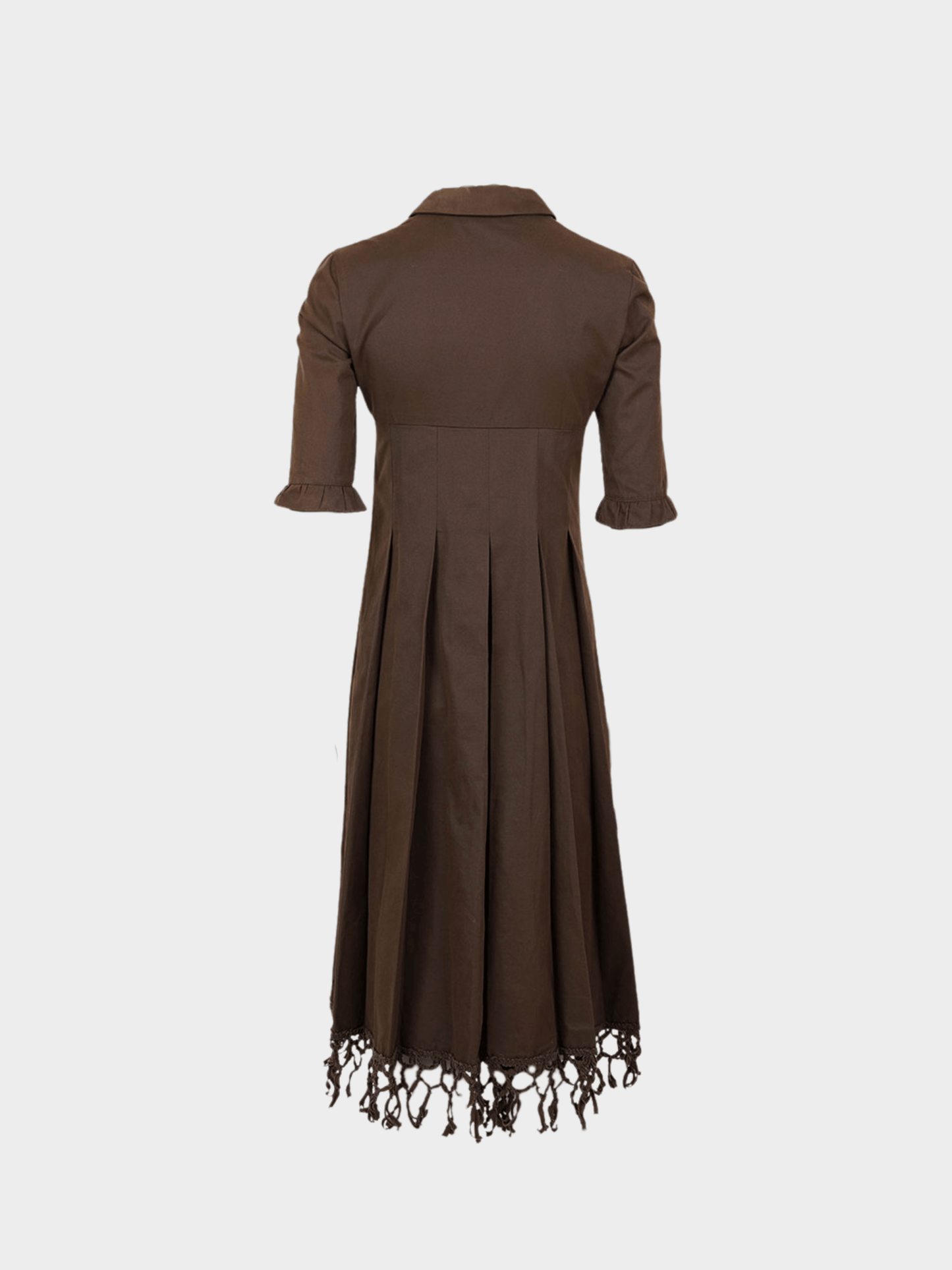 Miu Miu SS 1999 Runway Brown Fringe Dress